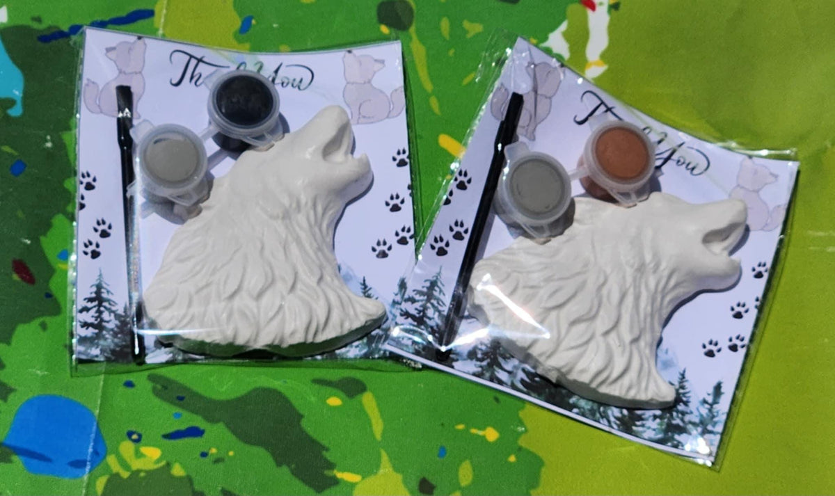 Wolf Paint Kits for Kids | DIY Art Activity | Wolf-Themed Birthday Party Favors | Non-Candy Goodie Bag Idea | Creative Kids Craft Kit
