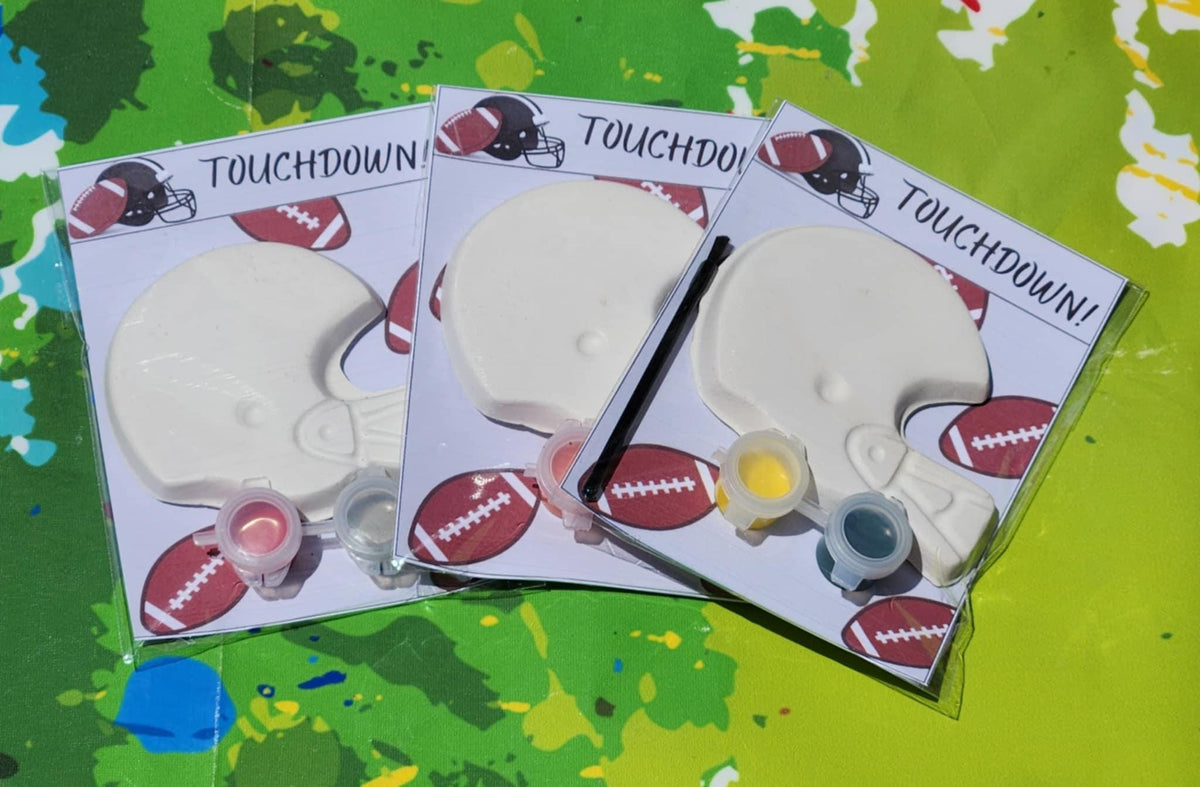 Football Helmet Paint Kits for Kids | Sports Birthday Party Favors | DIY Craft Kit | Non-Candy Goodie Bags | Team Party Gifts