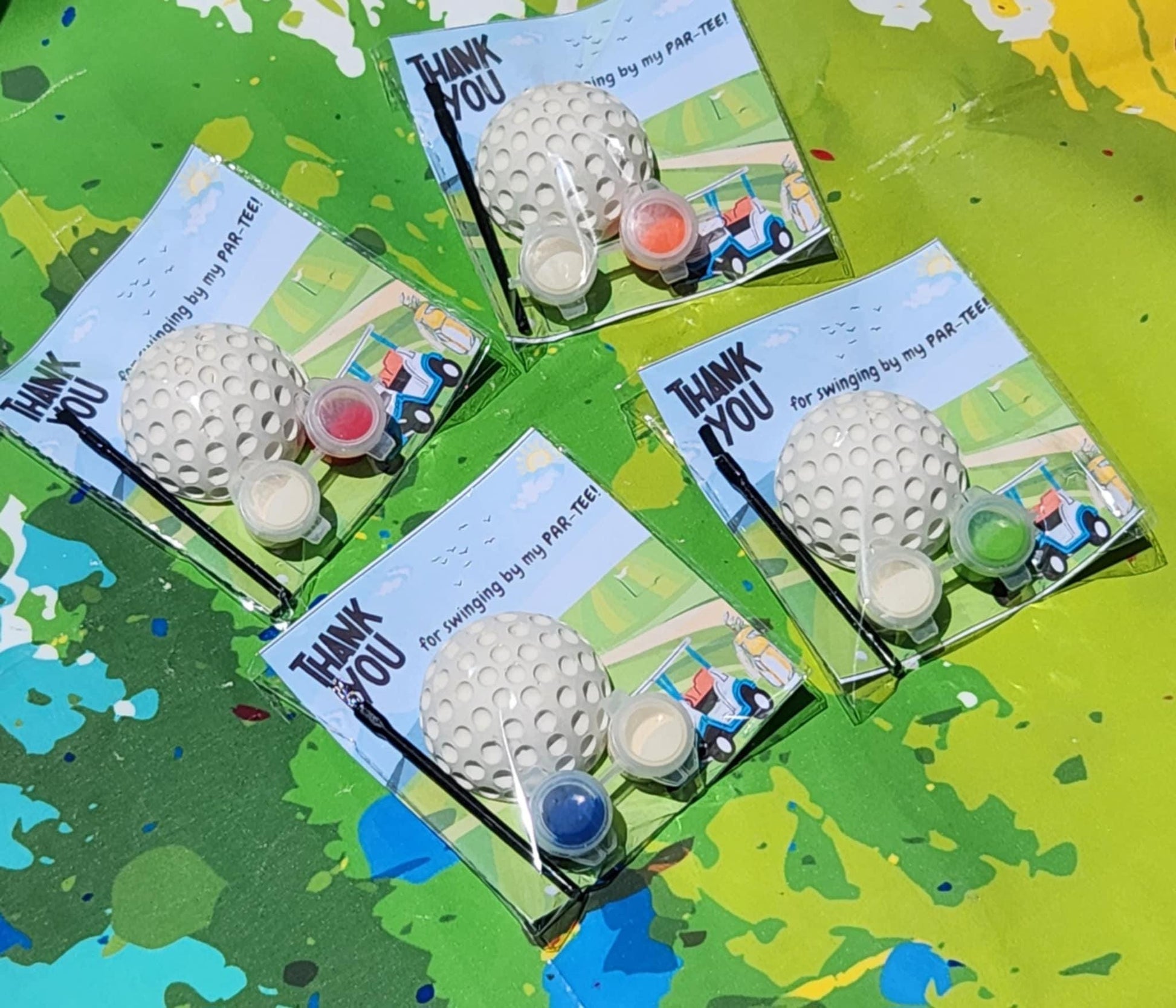 Golf Paint Party Kits for Kids | Golf Party Favors | Mini Golf Birthday Goodie Bags | Sports DIY Craft Kit | Non-Candy Activity for Kids