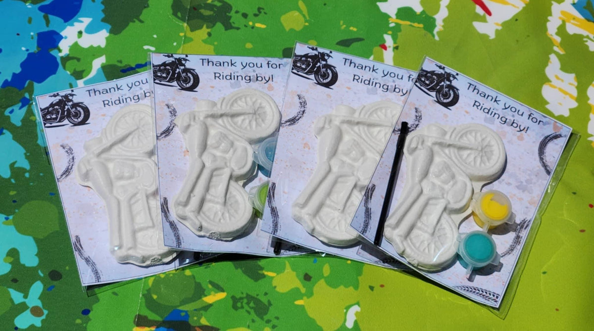 Motorcycle Paint Party Kits for Kids | Party Favors | Birthday Goodie Bags | DIY Craft Kit | Non-Candy Activity for Kids