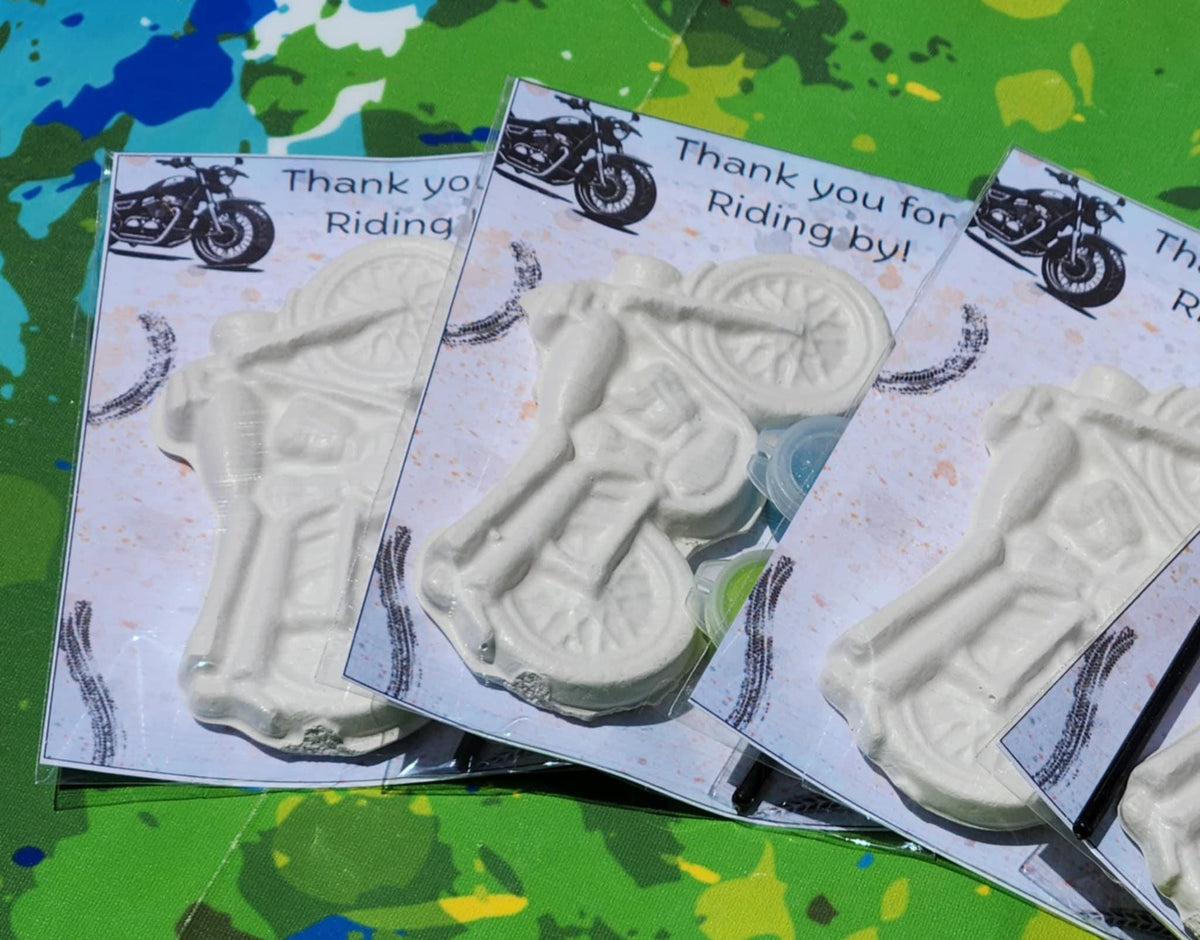 Motorcycle Paint Party Kits for Kids | Party Favors | Birthday Goodie Bags | DIY Craft Kit | Non-Candy Activity for Kids