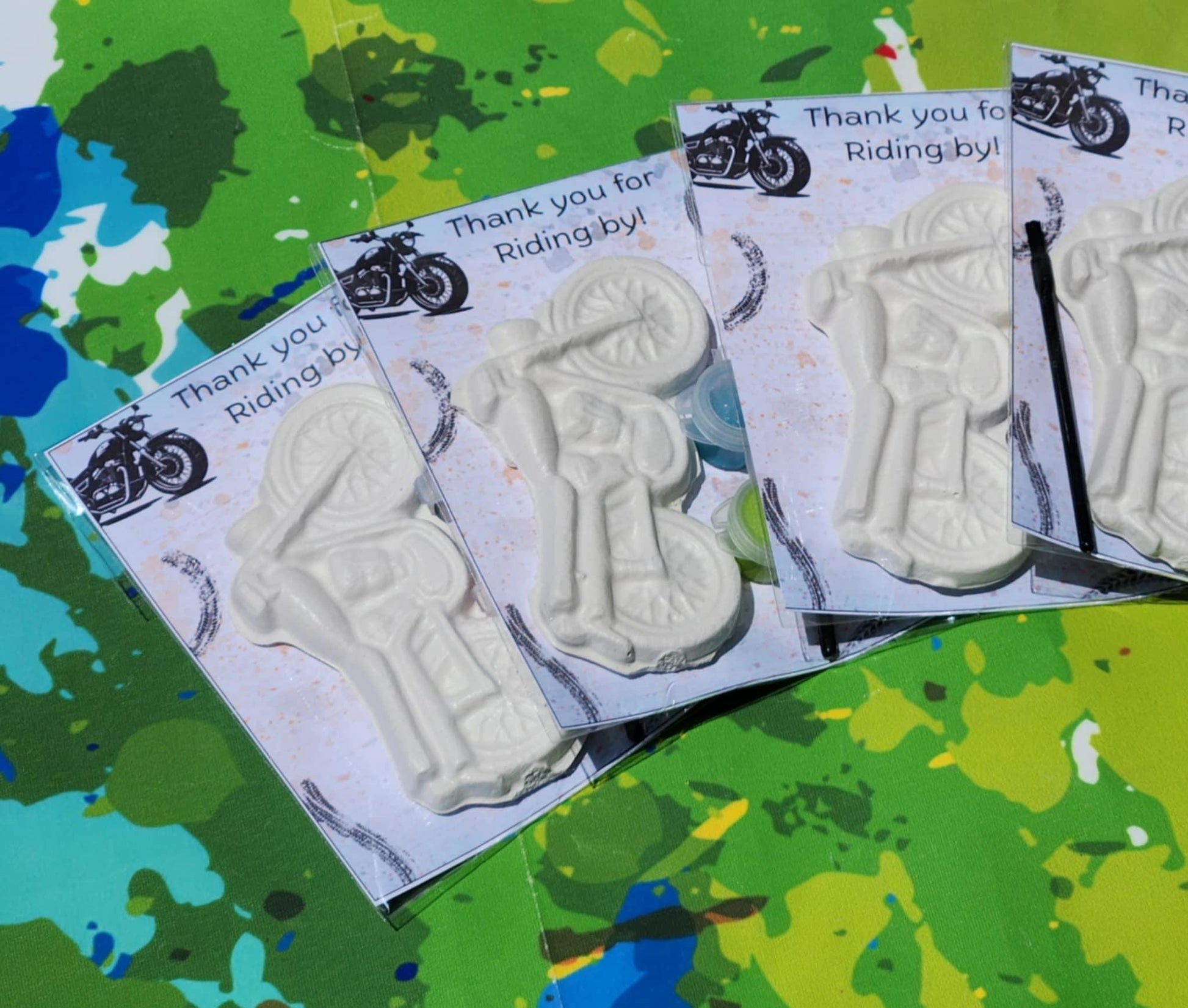 Motorcycle Paint Party Kits for Kids | Party Favors | Birthday Goodie Bags | DIY Craft Kit | Non-Candy Activity for Kids