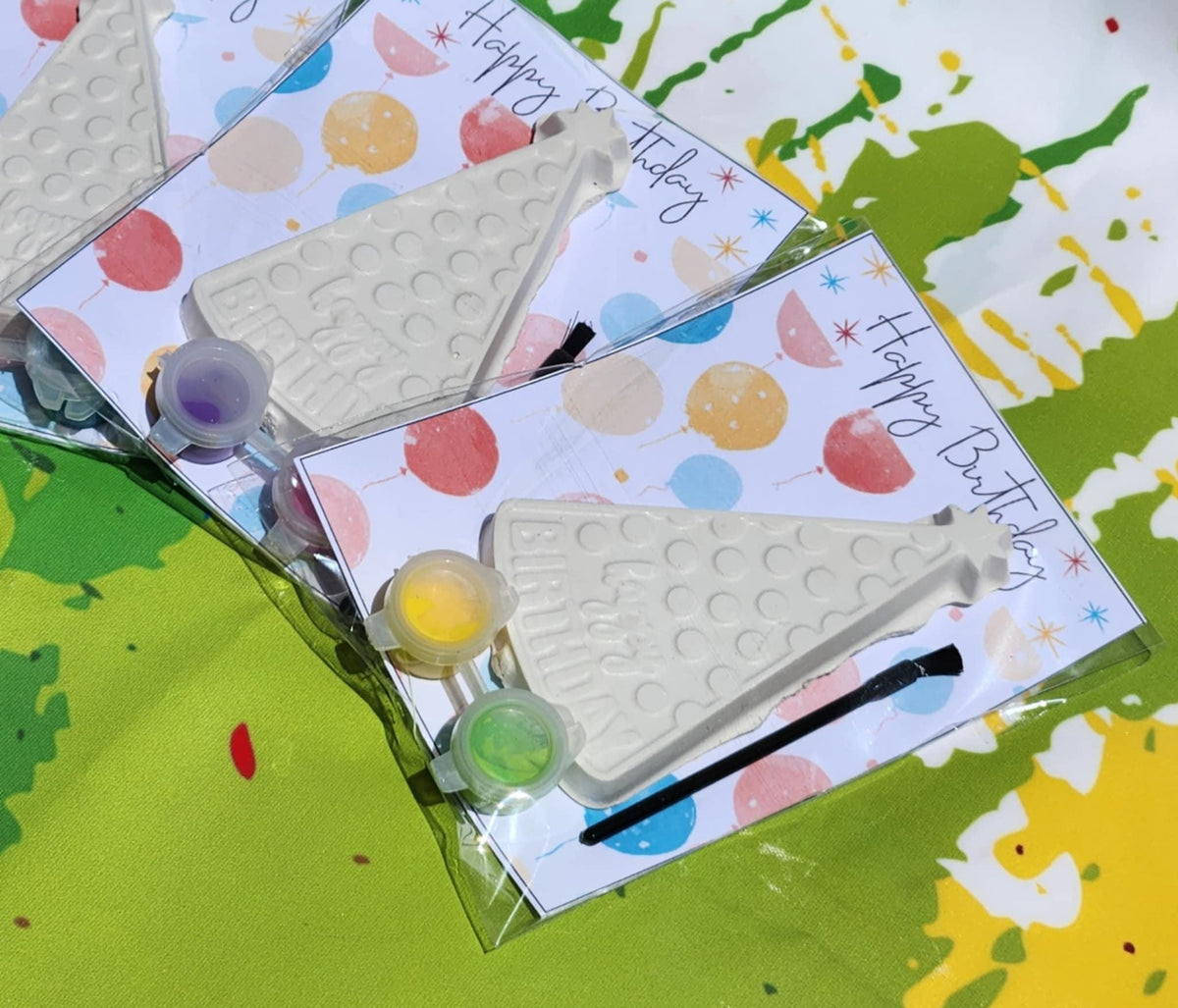 Birthday Hat Plaster Paint Kit: Kids Party Favors, DIY Craft