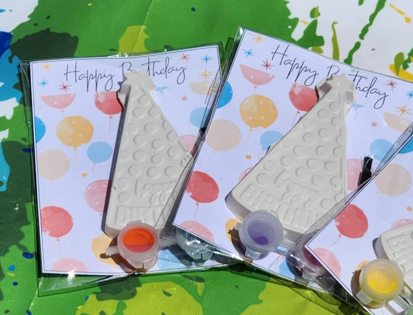 Birthday Hat Plaster Paint Kit: Kids Party Favors, DIY Craft