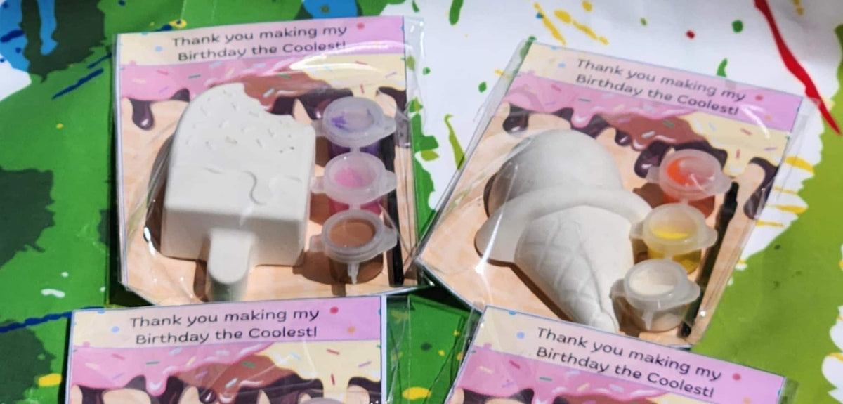 Ice Cream Paint Your Own Kit | DIY Party Favor | Kids Birthday Craft | Summer Party Activity | Gift Alternative | Party Favors
