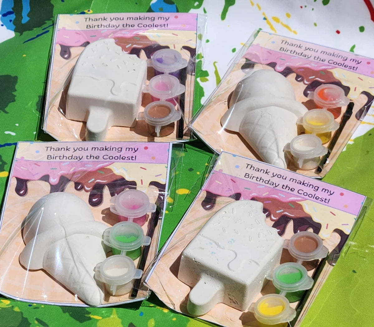 Ice Cream Paint Your Own Kit | DIY Party Favor | Kids Birthday Craft | Summer Party Activity | Gift Alternative | Party Favors