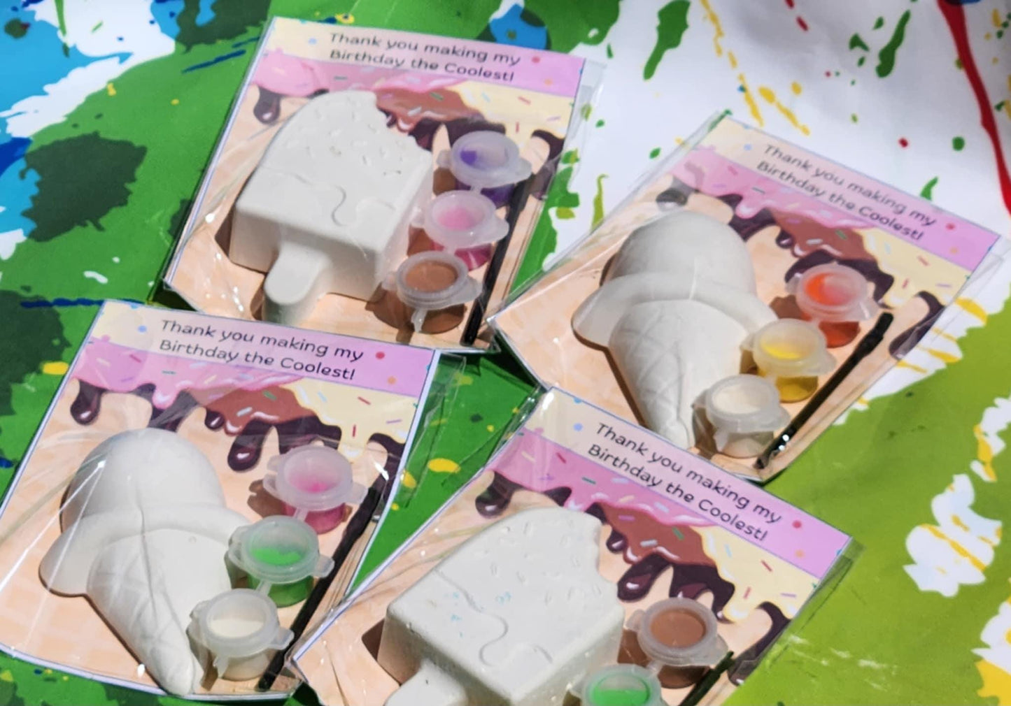 Ice Cream Paint Your Own Kit | DIY Party Favor | Kids Birthday Craft | Summer Party Activity | Gift Alternative | Party Favors