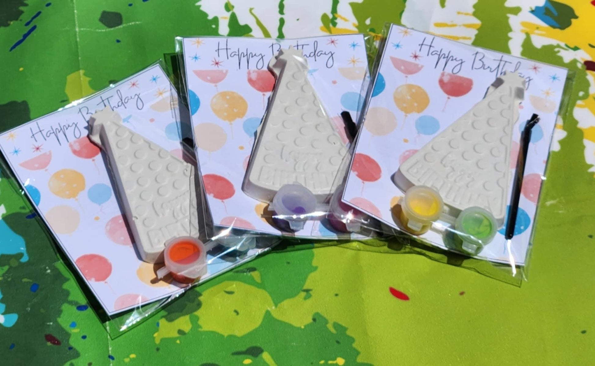 Birthday Hat Plaster Paint Kit: Kids Party Favors, DIY Craft