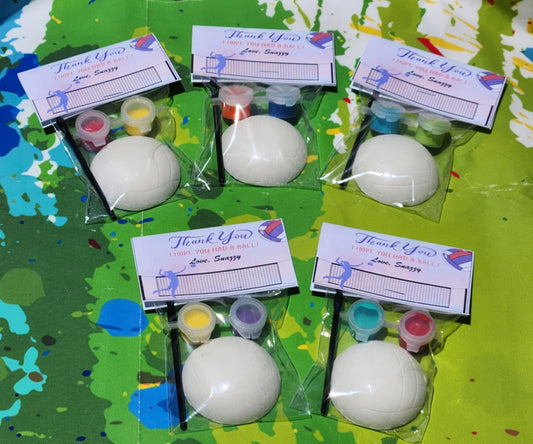 Volleyball Paint Kits for Kids | DIY Sports Craft | Volleyball Birthday Party Favors | Non-Candy Goodie Bag Idea | Kids Painting Activity