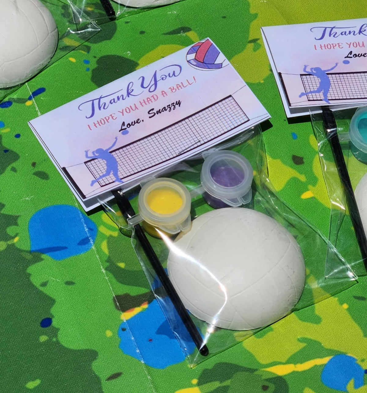 Volleyball Paint Kits for Kids | DIY Sports Craft | Volleyball Birthday Party Favors | Non-Candy Goodie Bag Idea | Kids Painting Activity