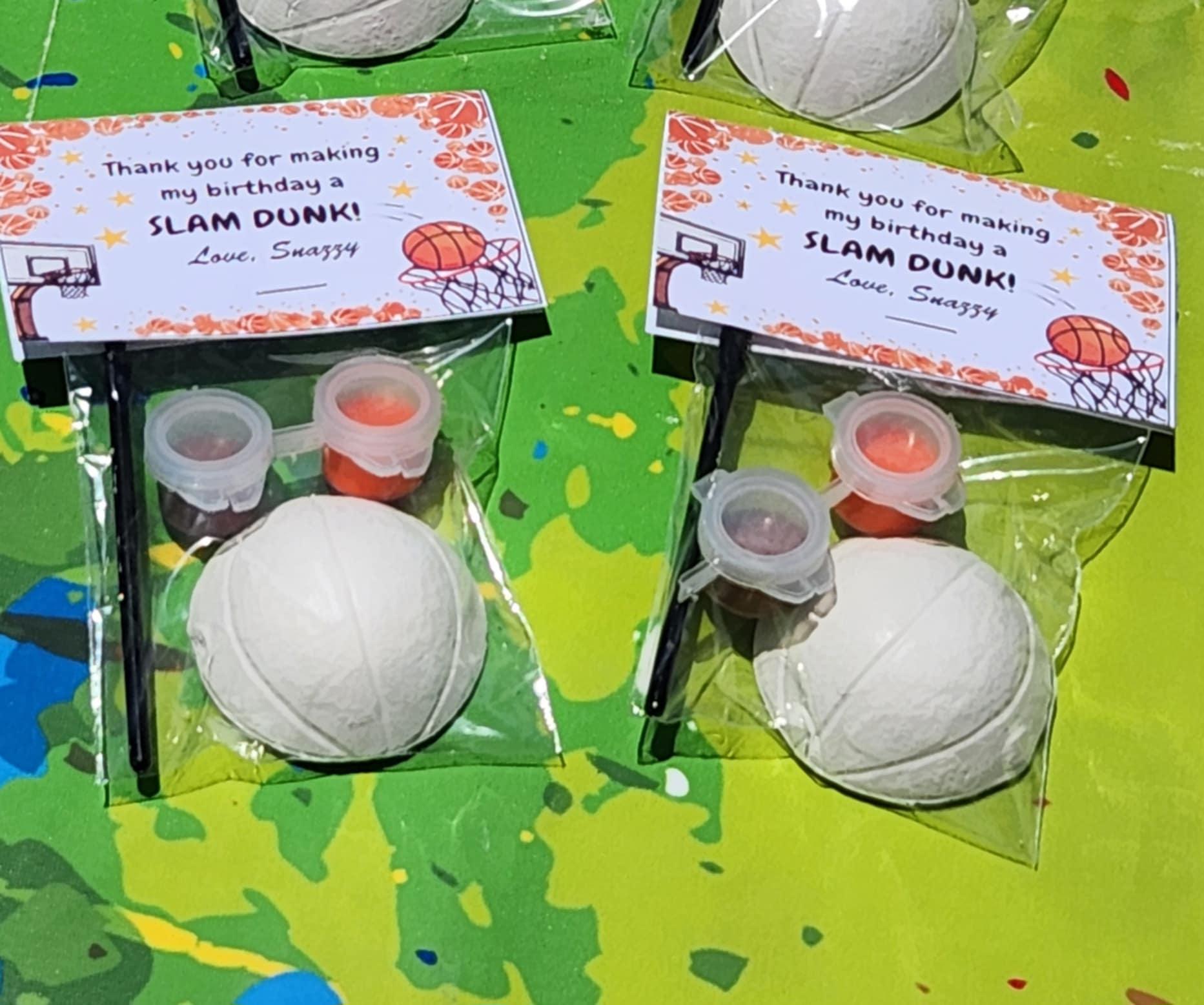 Basketball Paint Kits for Kids | Sports Party Favors | DIY Craft Kits | Basketball Birthday Goodie Bags | Non-Candy Gift Ideas