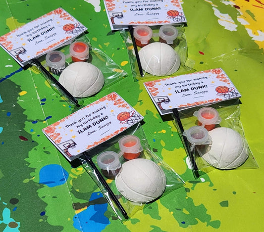 Basketball Paint Kits for Kids | Sports Party Favors | DIY Craft Kits | Basketball Birthday Goodie Bags | Non-Candy Gift Ideas