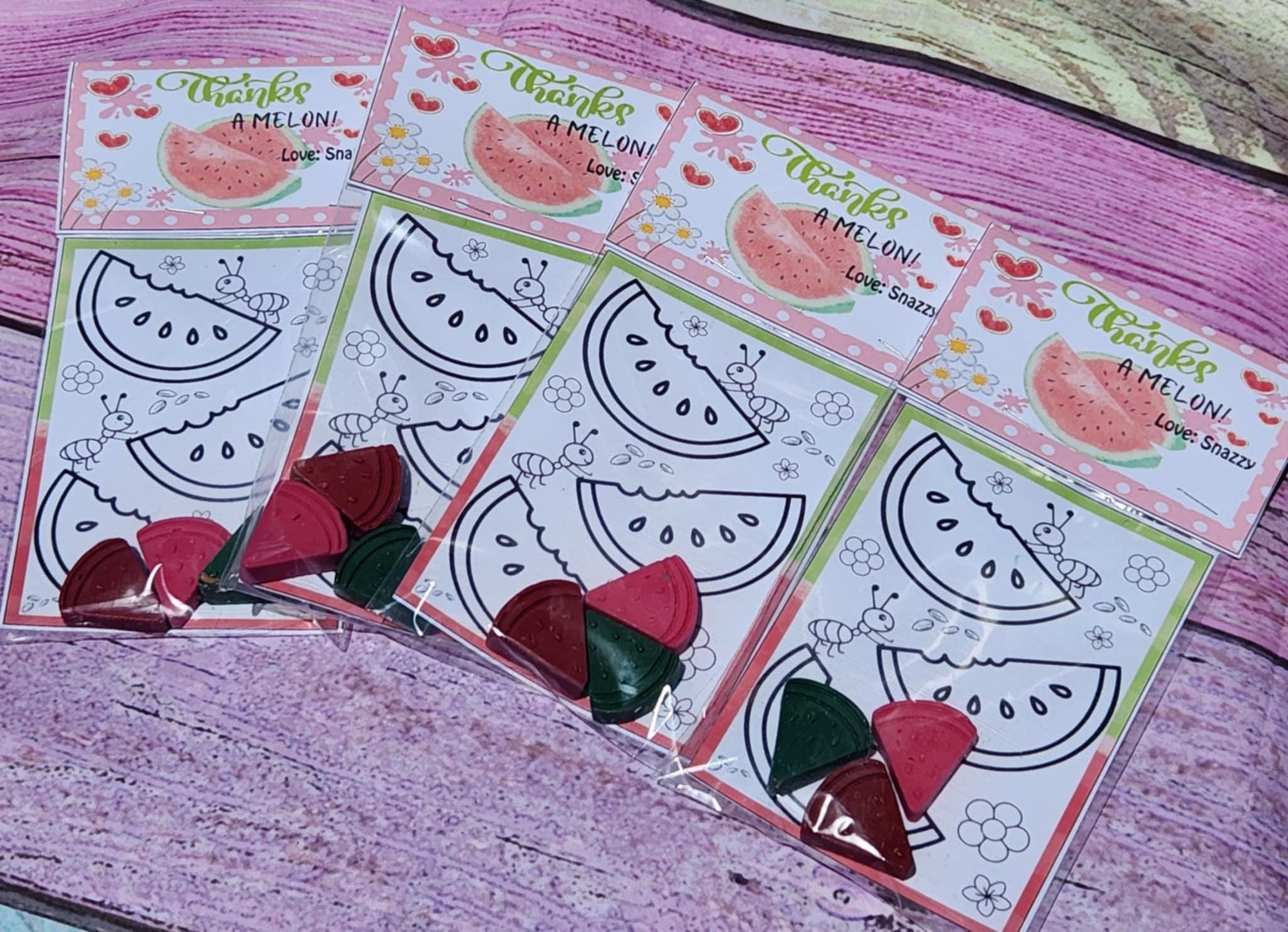 Watermelon Themed Coloring Kits - Perfect Party Favors for Kids | Watermelon Party Gifts | Kids Gifts | Grab Bag Favors | Thank You Favors