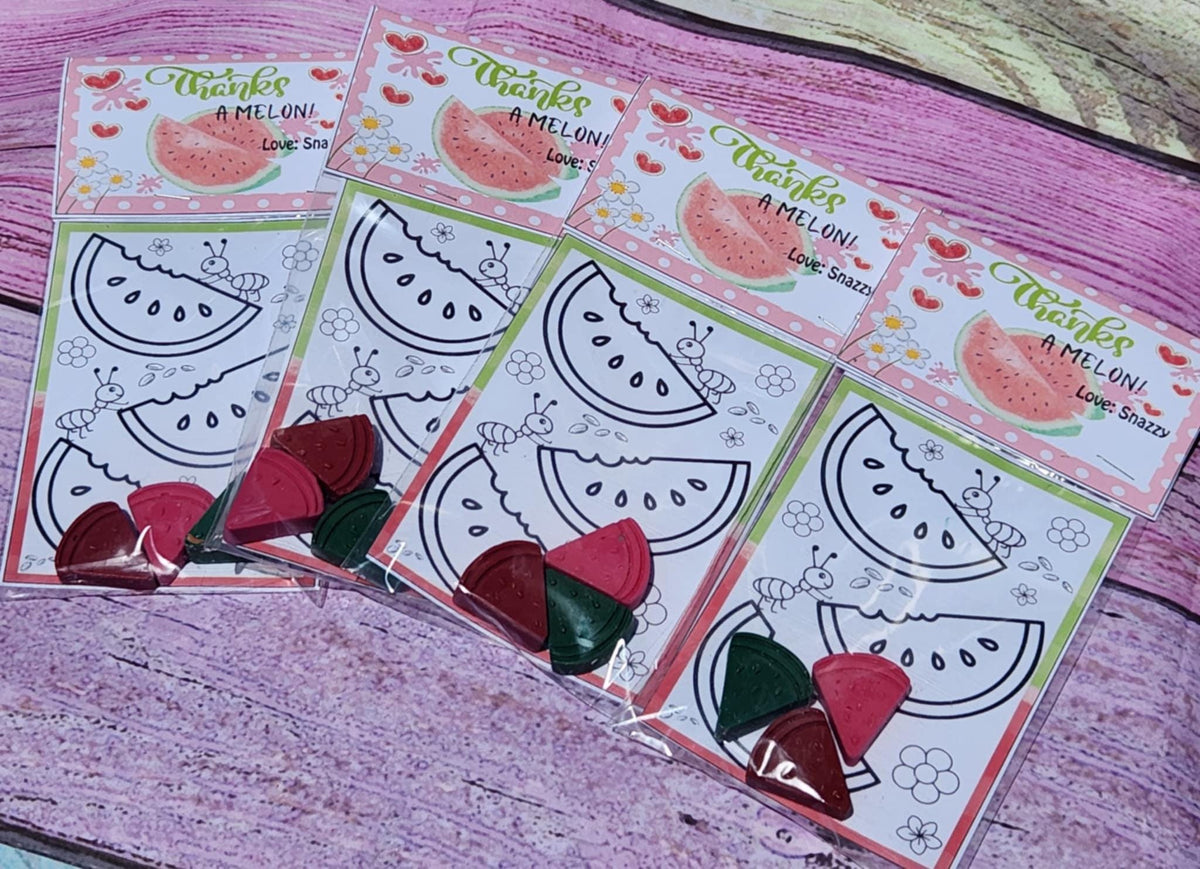 Watermelon Themed Coloring Kits - Perfect Party Favors for Kids | Watermelon Party Gifts | Kids Gifts | Grab Bag Favors | Thank You Favors