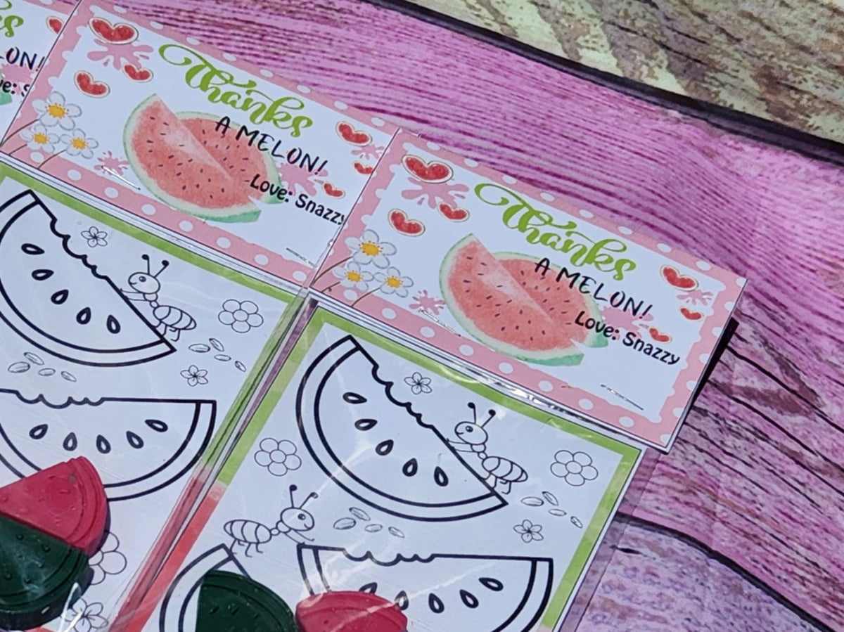 Watermelon Themed Coloring Kits - Perfect Party Favors for Kids | Watermelon Party Gifts | Kids Gifts | Grab Bag Favors | Thank You Favors