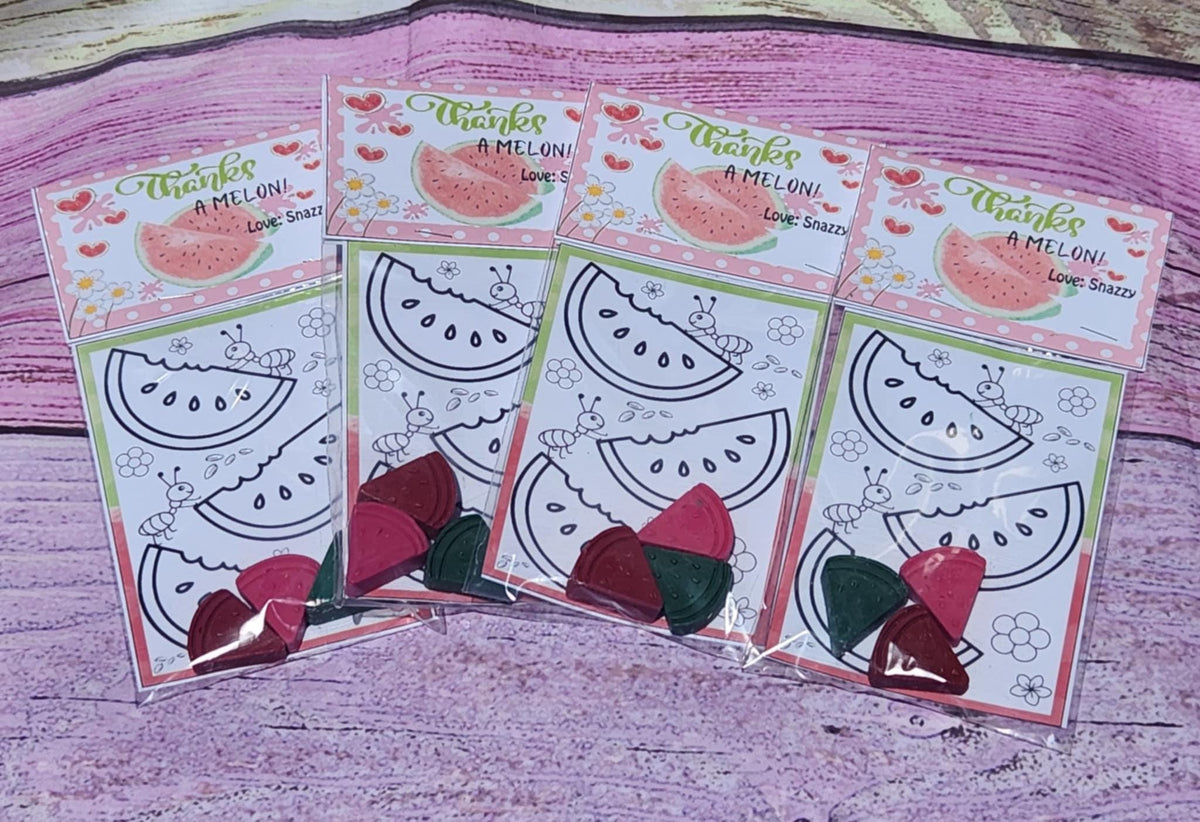 Watermelon Themed Coloring Kits - Perfect Party Favors for Kids | Watermelon Party Gifts | Kids Gifts | Grab Bag Favors | Thank You Favors