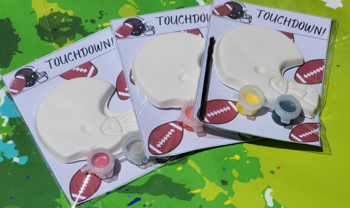 Football Helmet Paint Kits for Kids | Sports Birthday Party Favors | DIY Craft Kit | Non-Candy Goodie Bags | Team Party Gifts