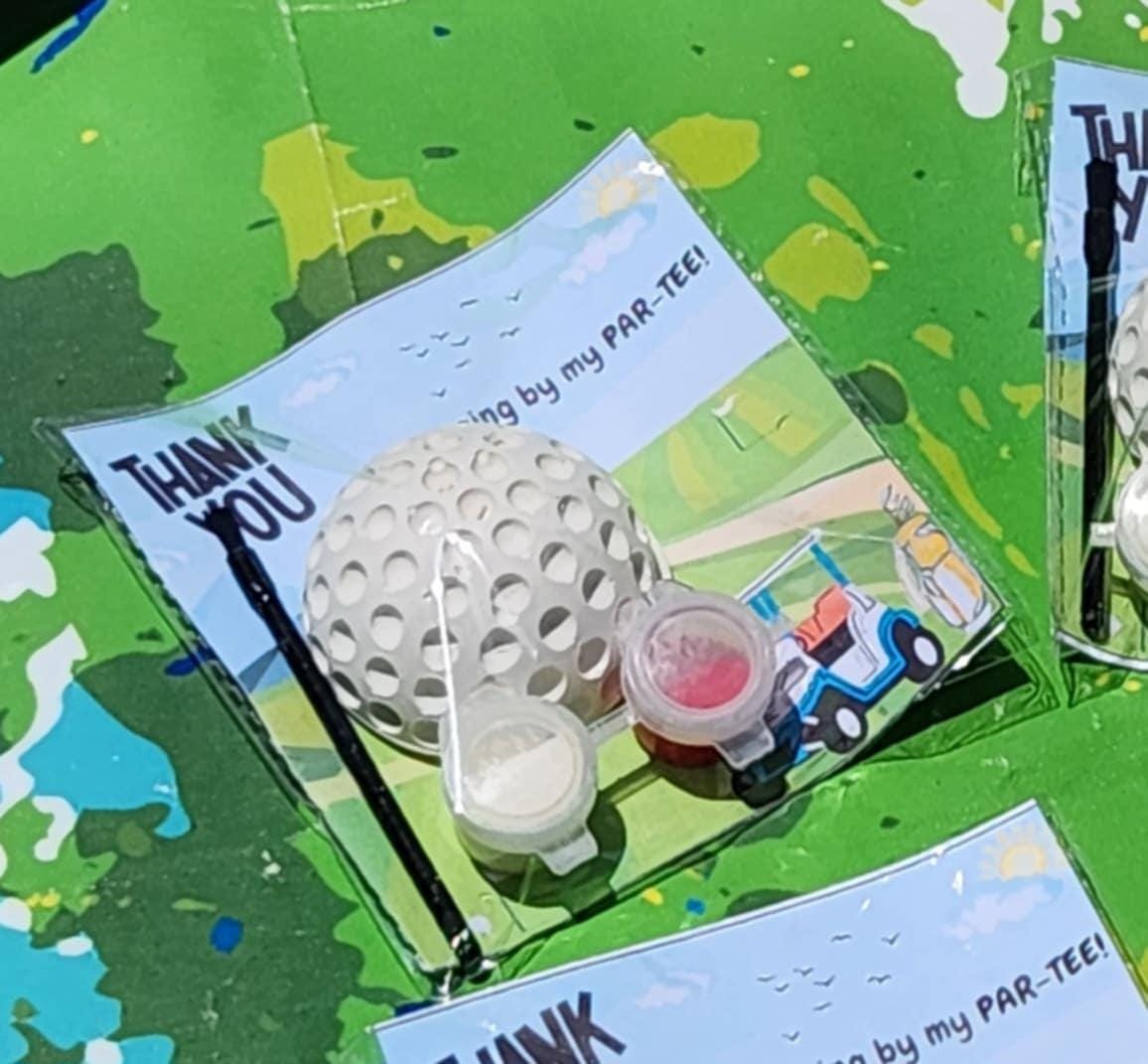 Golf Paint Party Kits for Kids | Golf Party Favors | Mini Golf Birthday Goodie Bags | Sports DIY Craft Kit | Non-Candy Activity for Kids