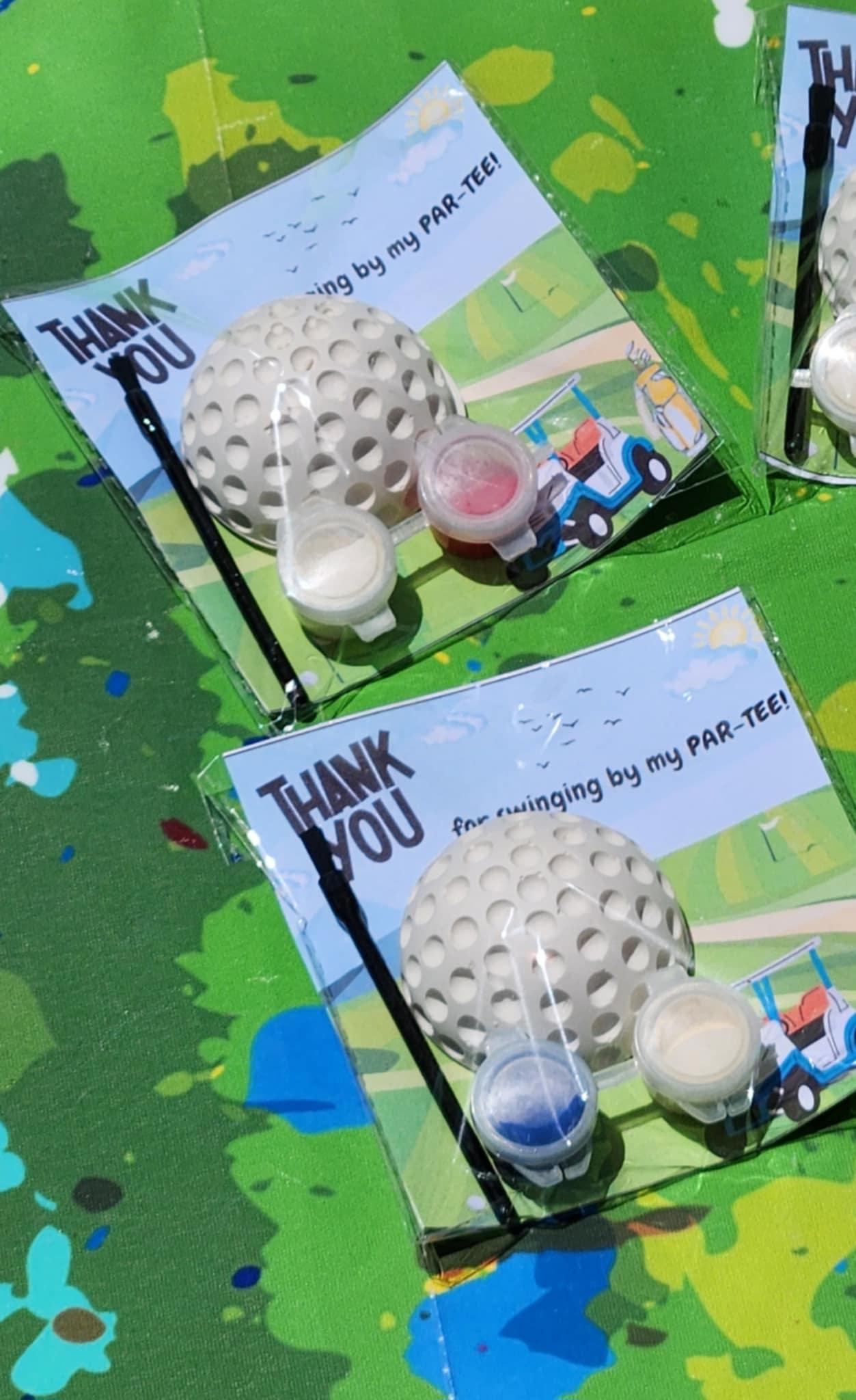 Golf Paint Party Kits for Kids | Golf Party Favors | Mini Golf Birthday Goodie Bags | Sports DIY Craft Kit | Non-Candy Activity for Kids
