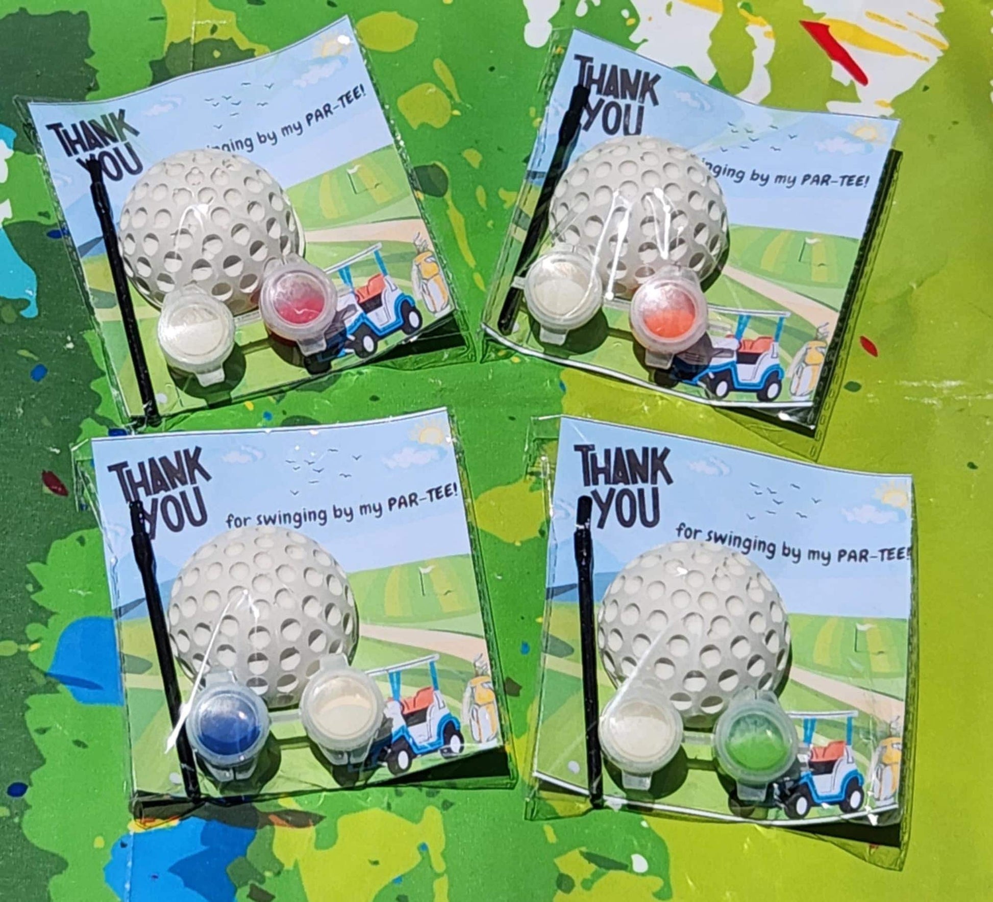 Golf Paint Party Kits for Kids | Golf Party Favors | Mini Golf Birthday Goodie Bags | Sports DIY Craft Kit | Non-Candy Activity for Kids