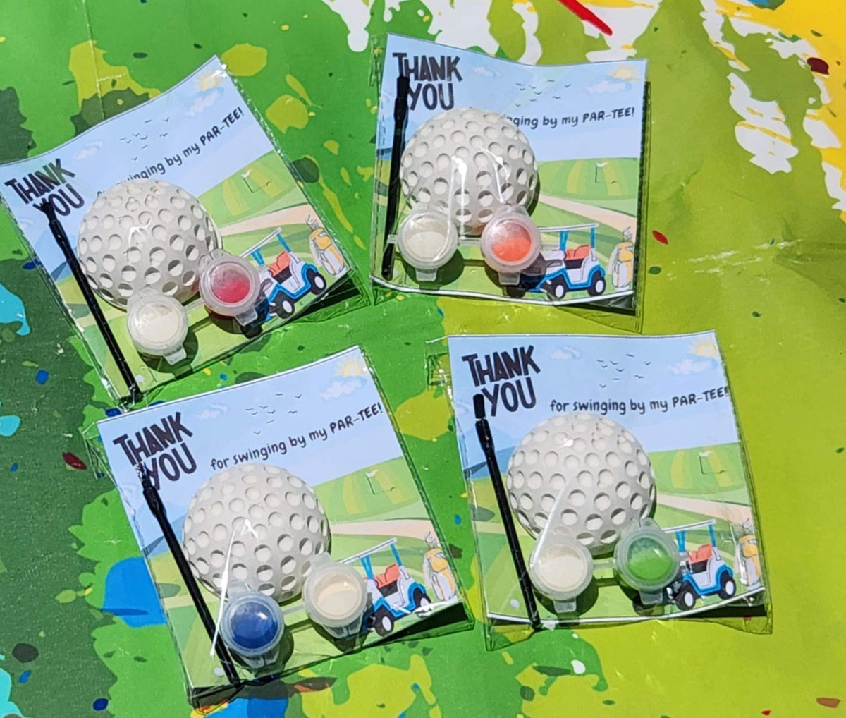 Golf Paint Party Kits for Kids | Golf Party Favors | Mini Golf Birthday Goodie Bags | Sports DIY Craft Kit | Non-Candy Activity for Kids