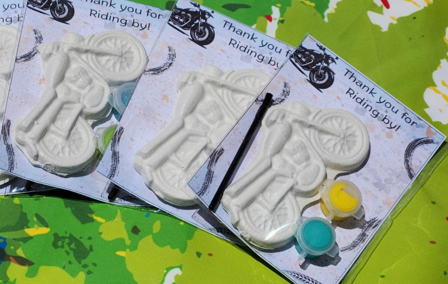 Motorcycle Paint Party Kits for Kids | Party Favors | Birthday Goodie Bags | DIY Craft Kit | Non-Candy Activity for Kids