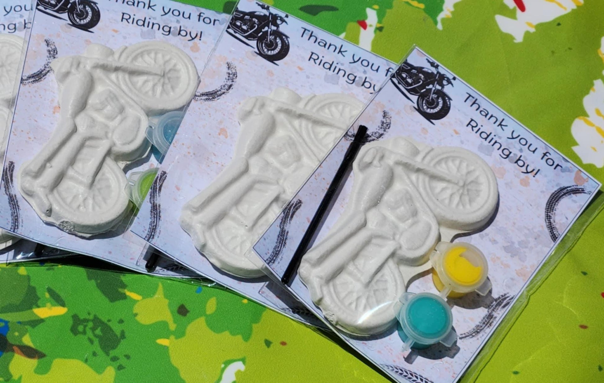 Motorcycle Paint Party Kits for Kids | Party Favors | Birthday Goodie Bags | DIY Craft Kit | Non-Candy Activity for Kids