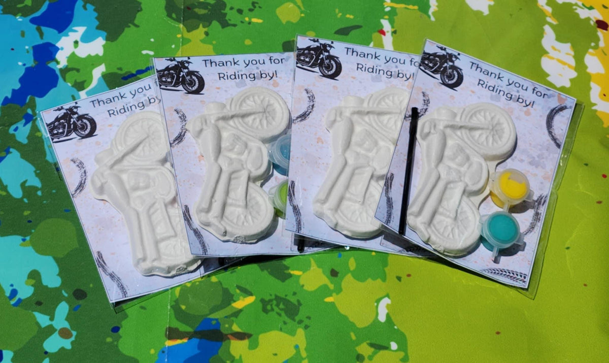 Motorcycle Paint Party Kits for Kids | Party Favors | Birthday Goodie Bags | DIY Craft Kit | Non-Candy Activity for Kids