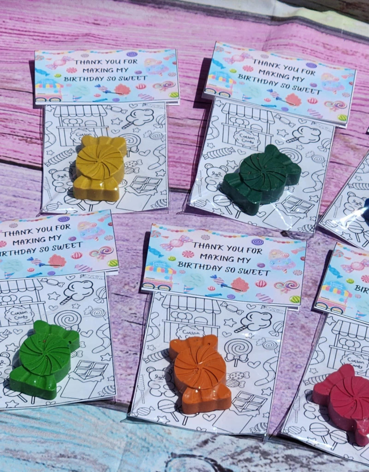 Personalized Candy Crayon Birthday Favors: Coloring Kit Classroom Handouts