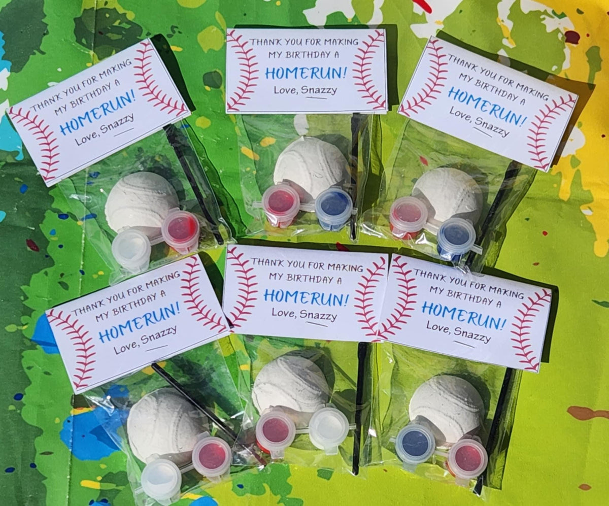 Baseball Party Favor | Sports Birthday Craft | DIY Baseball Painting Kit for Kids | Homerun Party Favor | Sports Party Gift l Paint Kits