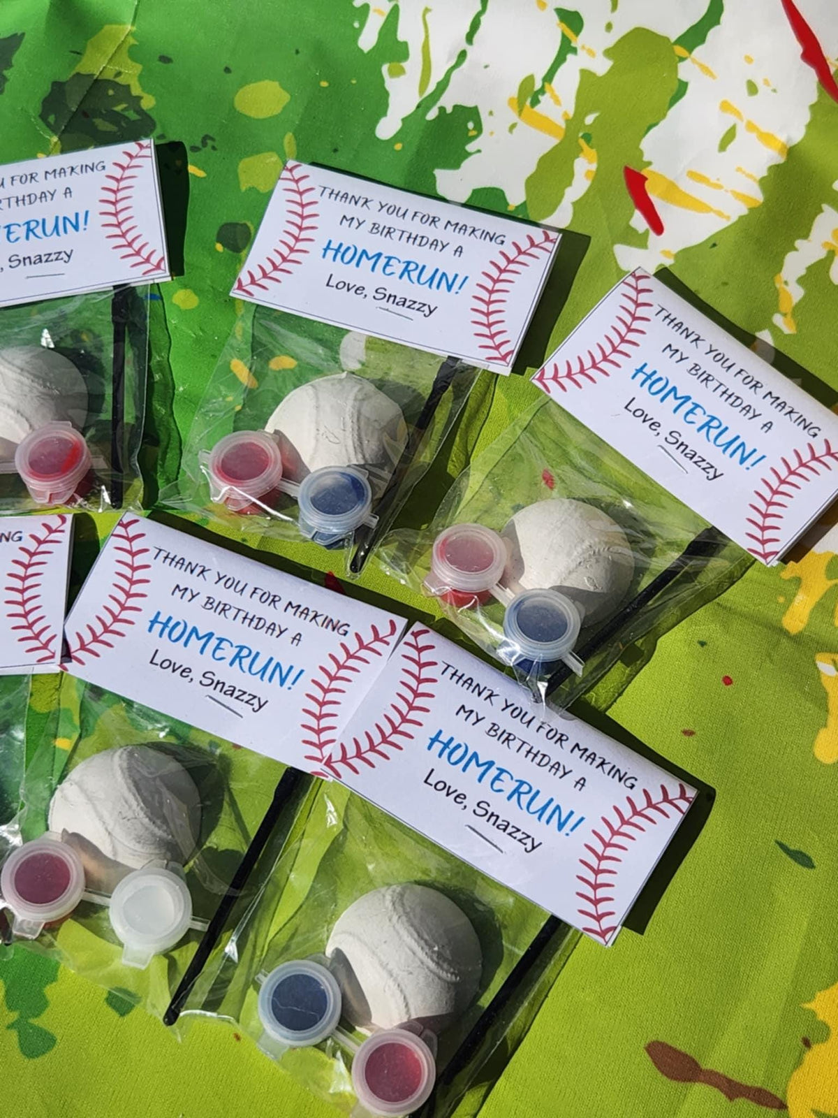 Baseball Party Favor | Sports Birthday Craft | DIY Baseball Painting Kit for Kids | Homerun Party Favor | Sports Party Gift l Paint Kits