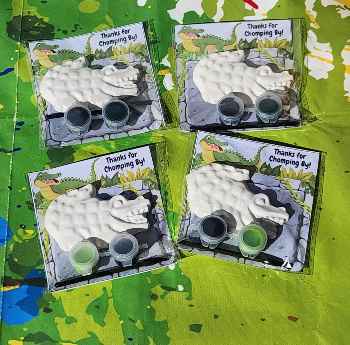 Alligator Paint Kit Party Favor | Reptile Birthday Craft | DIY Gator Painting Kit for Kids | Swamp Party Favor | Alligator Art Gift
