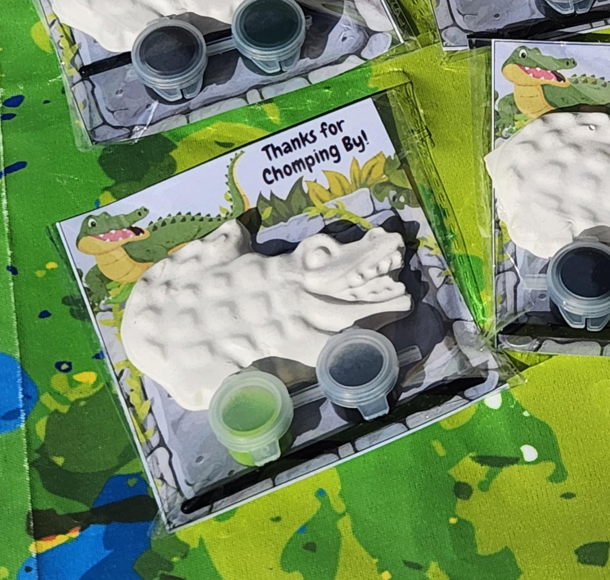 Alligator Paint Kit Party Favor | Reptile Birthday Craft | DIY Gator Painting Kit for Kids | Swamp Party Favor | Alligator Art Gift