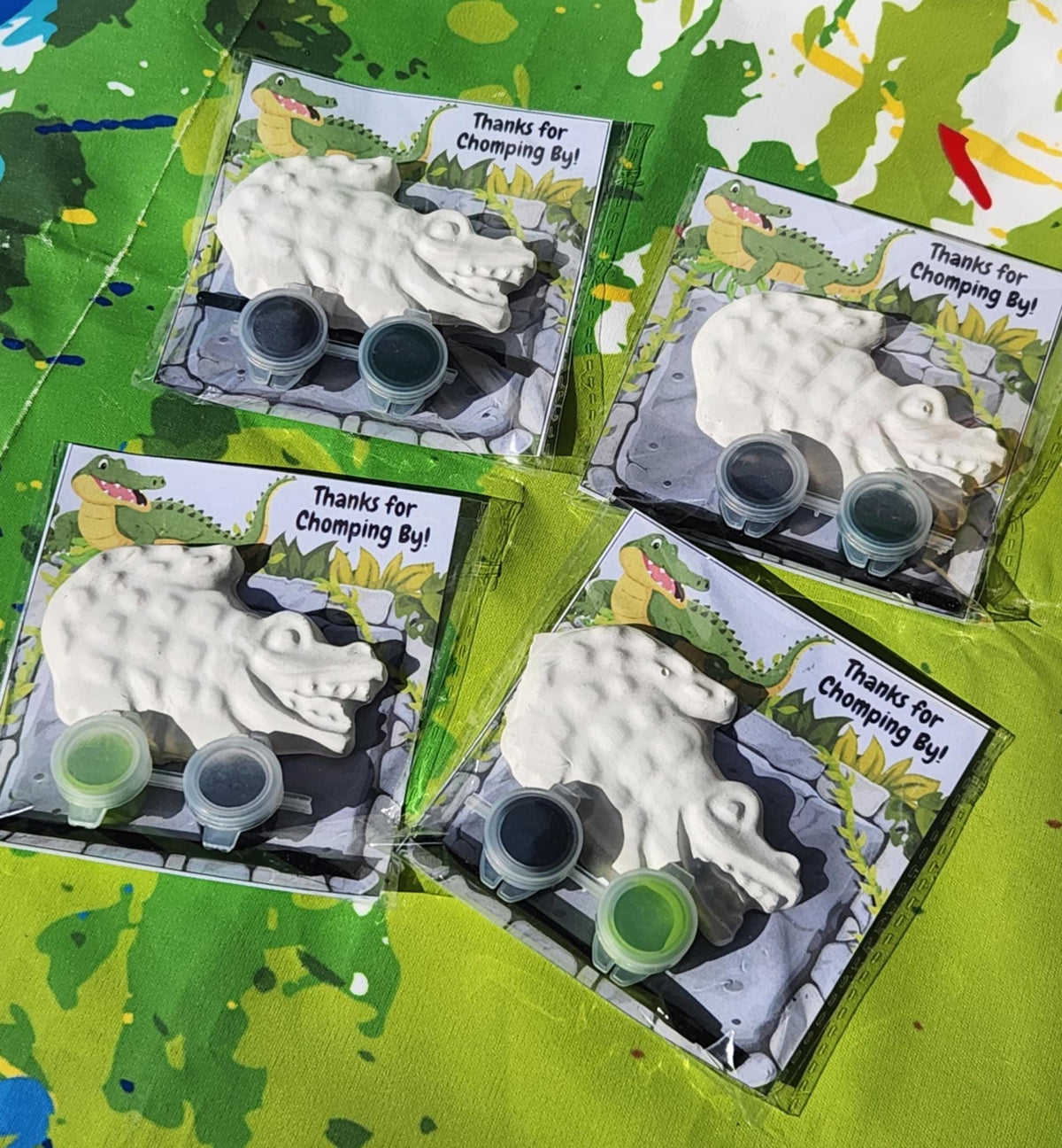 Alligator Paint Kit Party Favor | Reptile Birthday Craft | DIY Gator Painting Kit for Kids | Swamp Party Favor | Alligator Art Gift