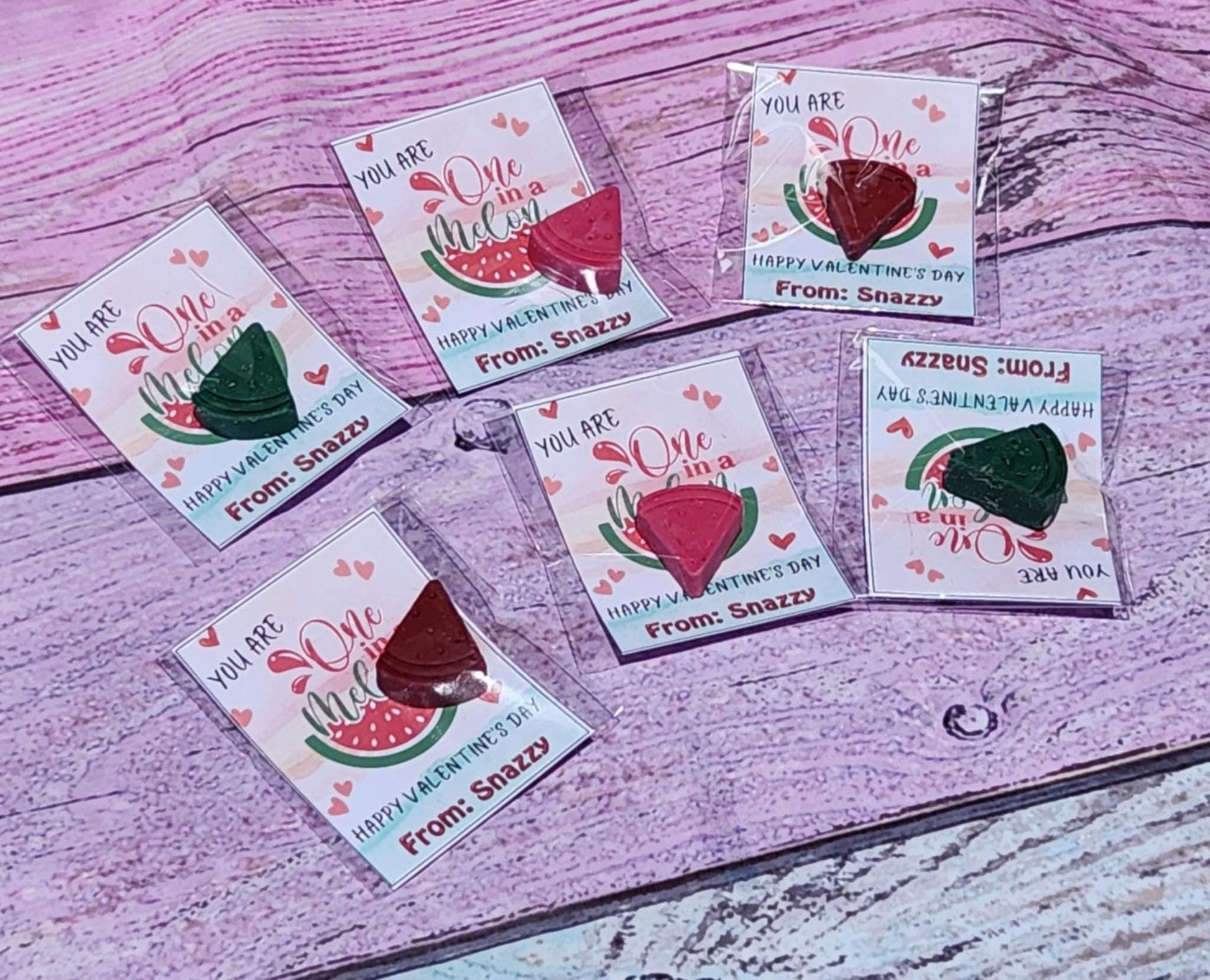 Watermelon Valentine's Day Cards with Crayons: Personalized Kids Valentines