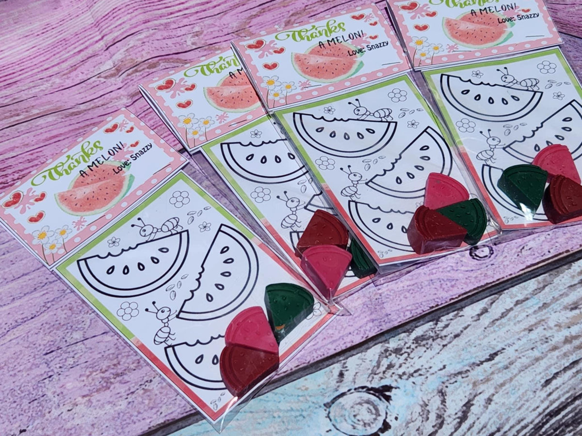 Watermelon Themed Coloring Kits - Perfect Party Favors for Kids | Watermelon Party Gifts | Kids Gifts | Grab Bag Favors | Thank You Favors