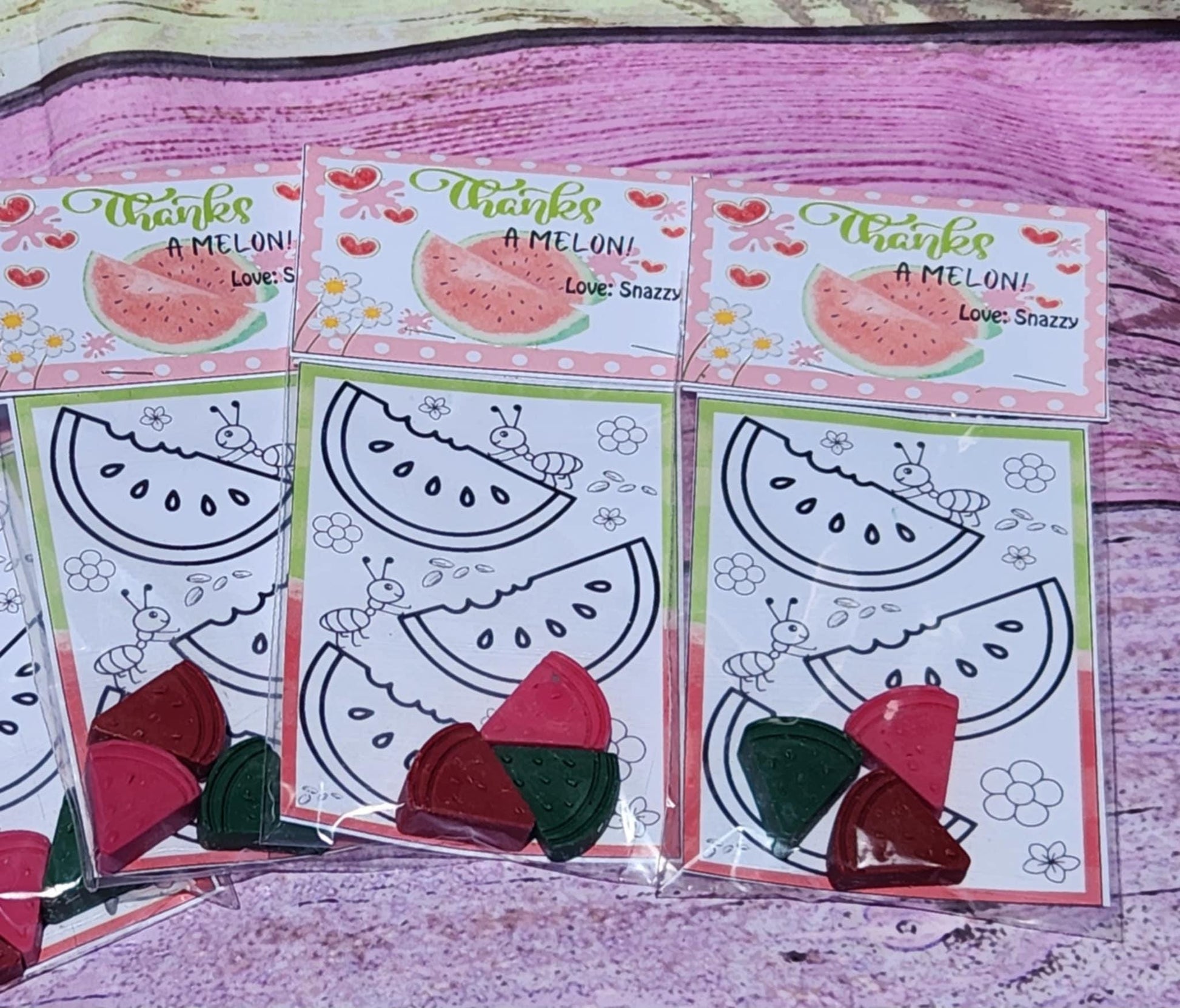 Watermelon Themed Coloring Kits - Perfect Party Favors for Kids | Watermelon Party Gifts | Kids Gifts | Grab Bag Favors | Thank You Favors