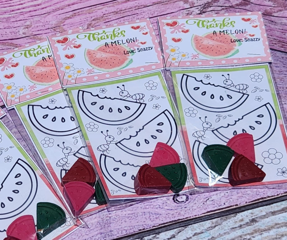Watermelon Themed Coloring Kits - Perfect Party Favors for Kids | Watermelon Party Gifts | Kids Gifts | Grab Bag Favors | Thank You Favors