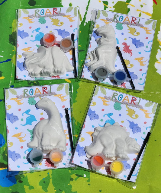 Dino Party Favors | Dinosaur Plaster Paint Kits | DIY Kids Craft | Birthday Activity | Dino Goodie Bags | Classroom Gifts