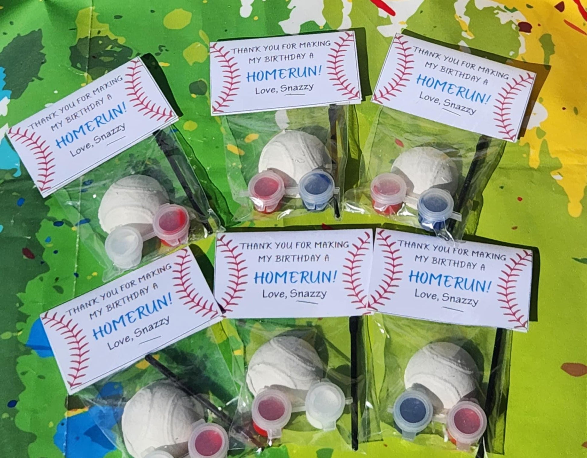 Baseball Party Favor | Sports Birthday Craft | DIY Baseball Painting Kit for Kids | Homerun Party Favor | Sports Party Gift l Paint Kits