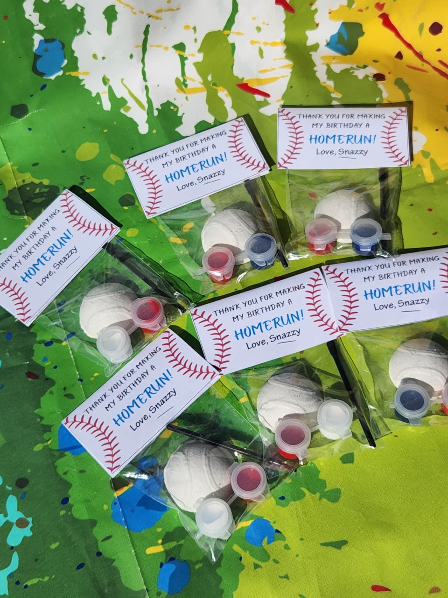 Baseball Party Favor | Sports Birthday Craft | DIY Baseball Painting Kit for Kids | Homerun Party Favor | Sports Party Gift l Paint Kits