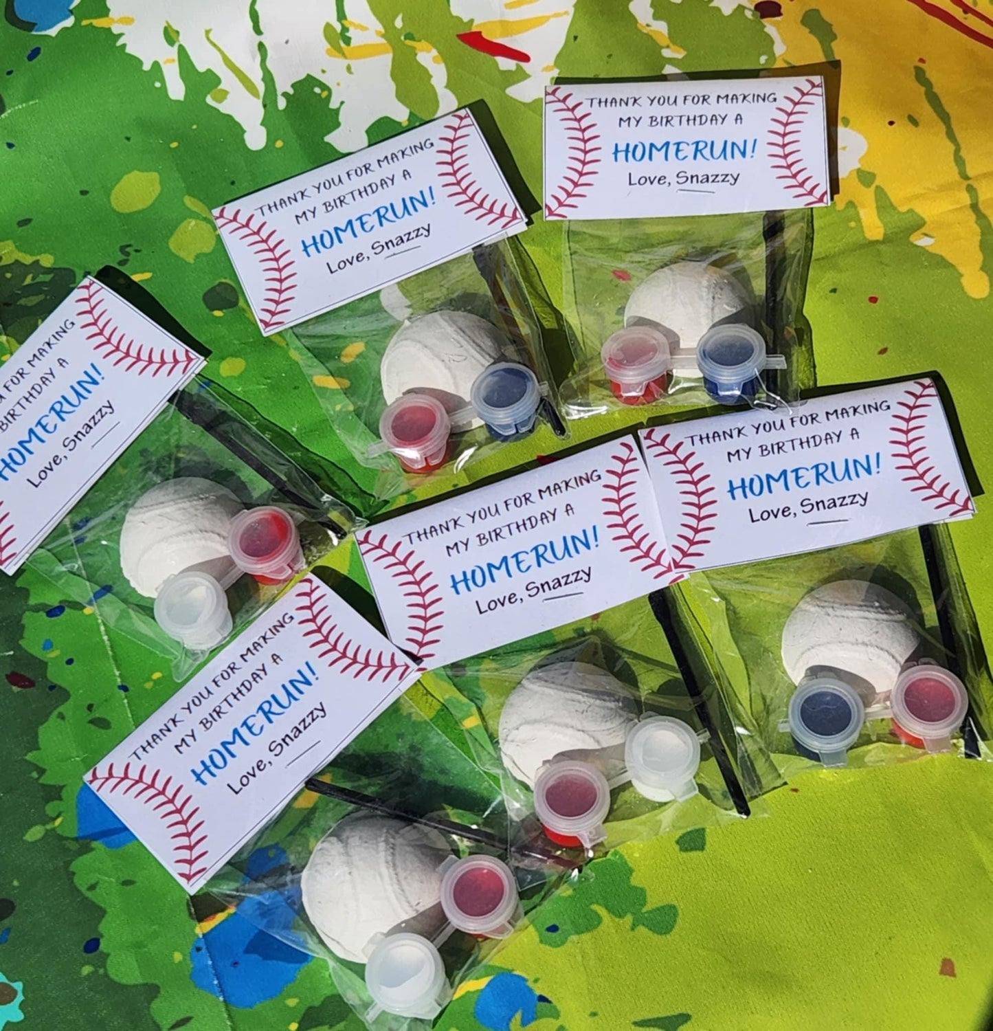 Baseball Party Favor | Sports Birthday Craft | DIY Baseball Painting Kit for Kids | Homerun Party Favor | Sports Party Gift l Paint Kits