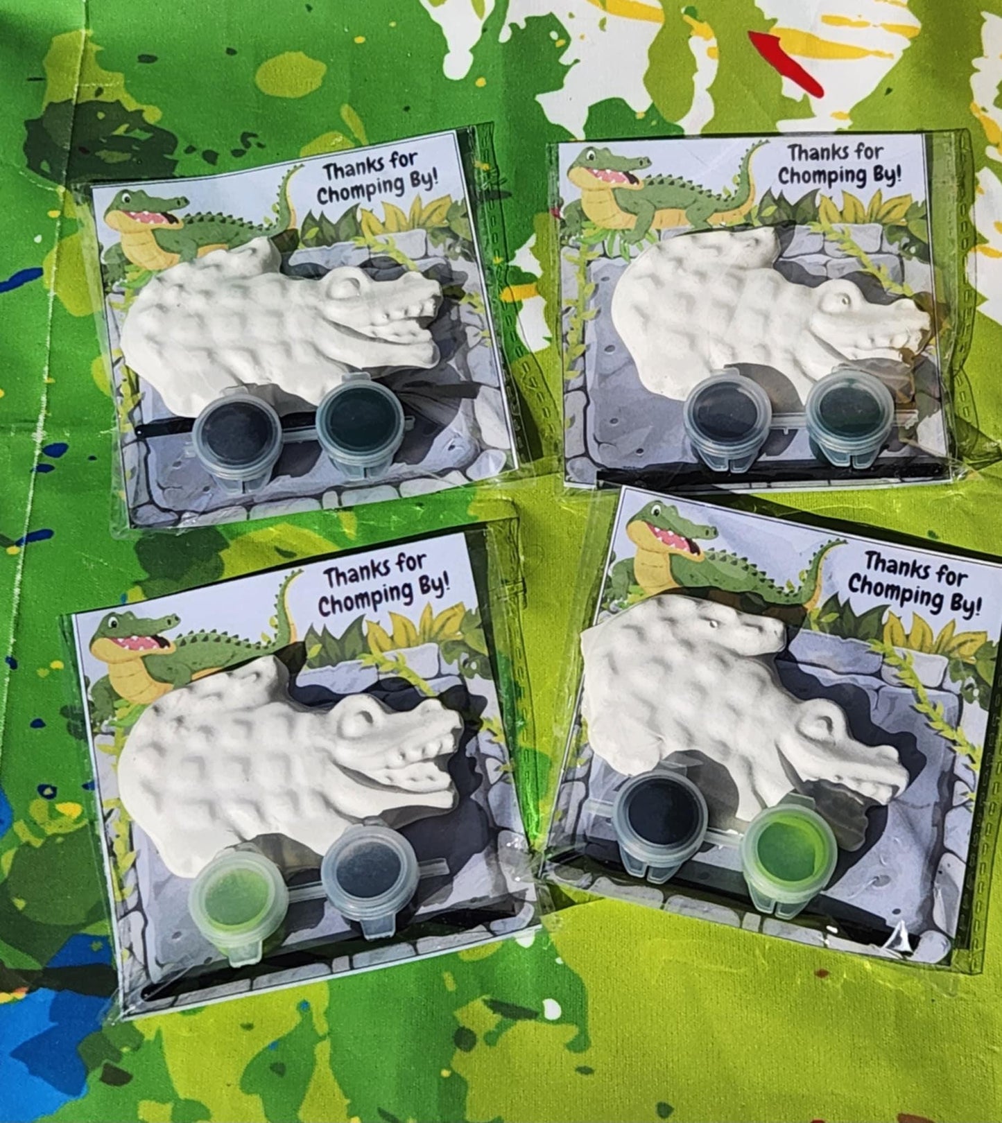 Alligator Paint Kit Party Favor | Reptile Birthday Craft | DIY Gator Painting Kit for Kids | Swamp Party Favor | Alligator Art Gift