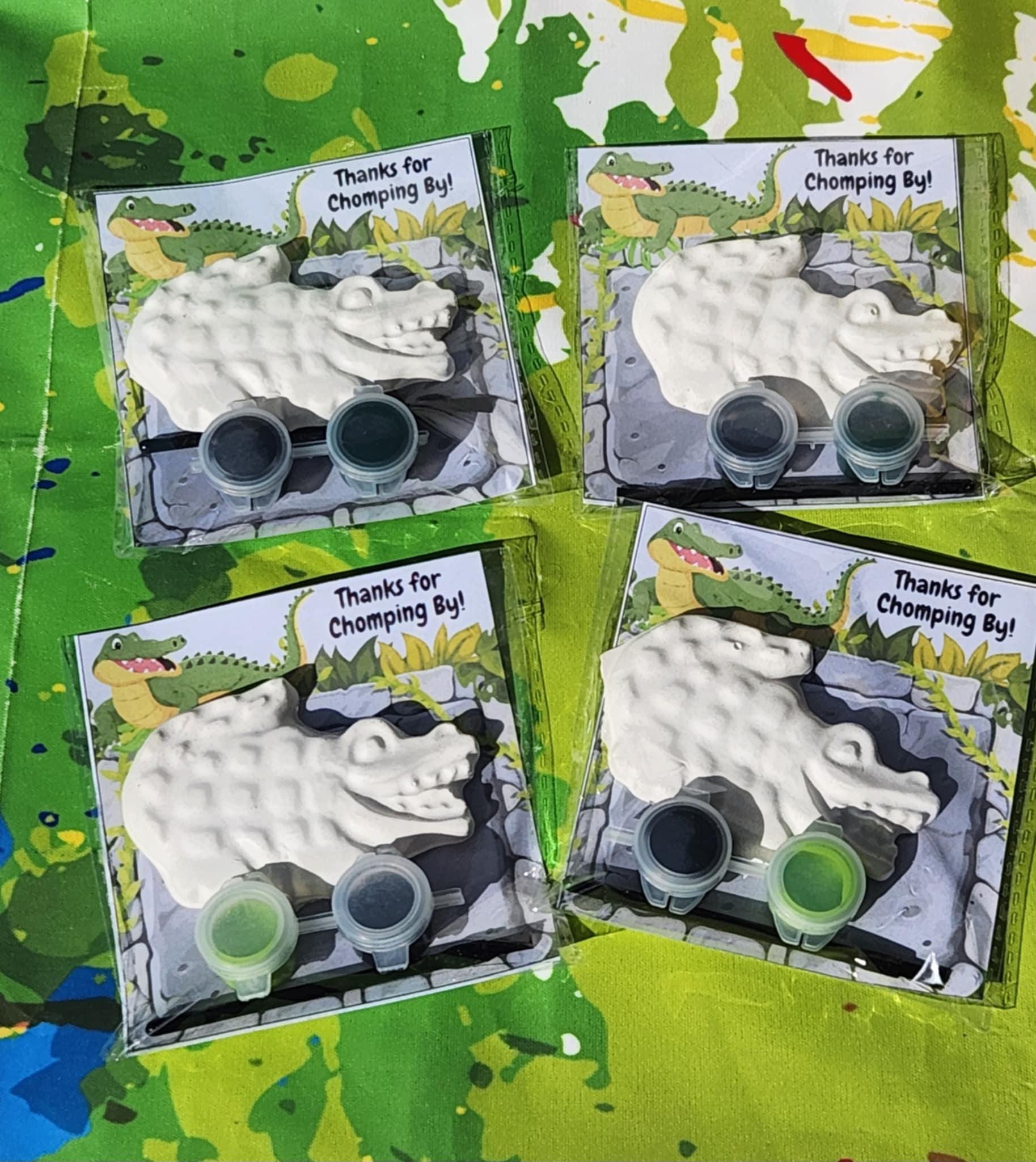Alligator Paint Kit Party Favor | Reptile Birthday Craft | DIY Gator Painting Kit for Kids | Swamp Party Favor | Alligator Art Gift