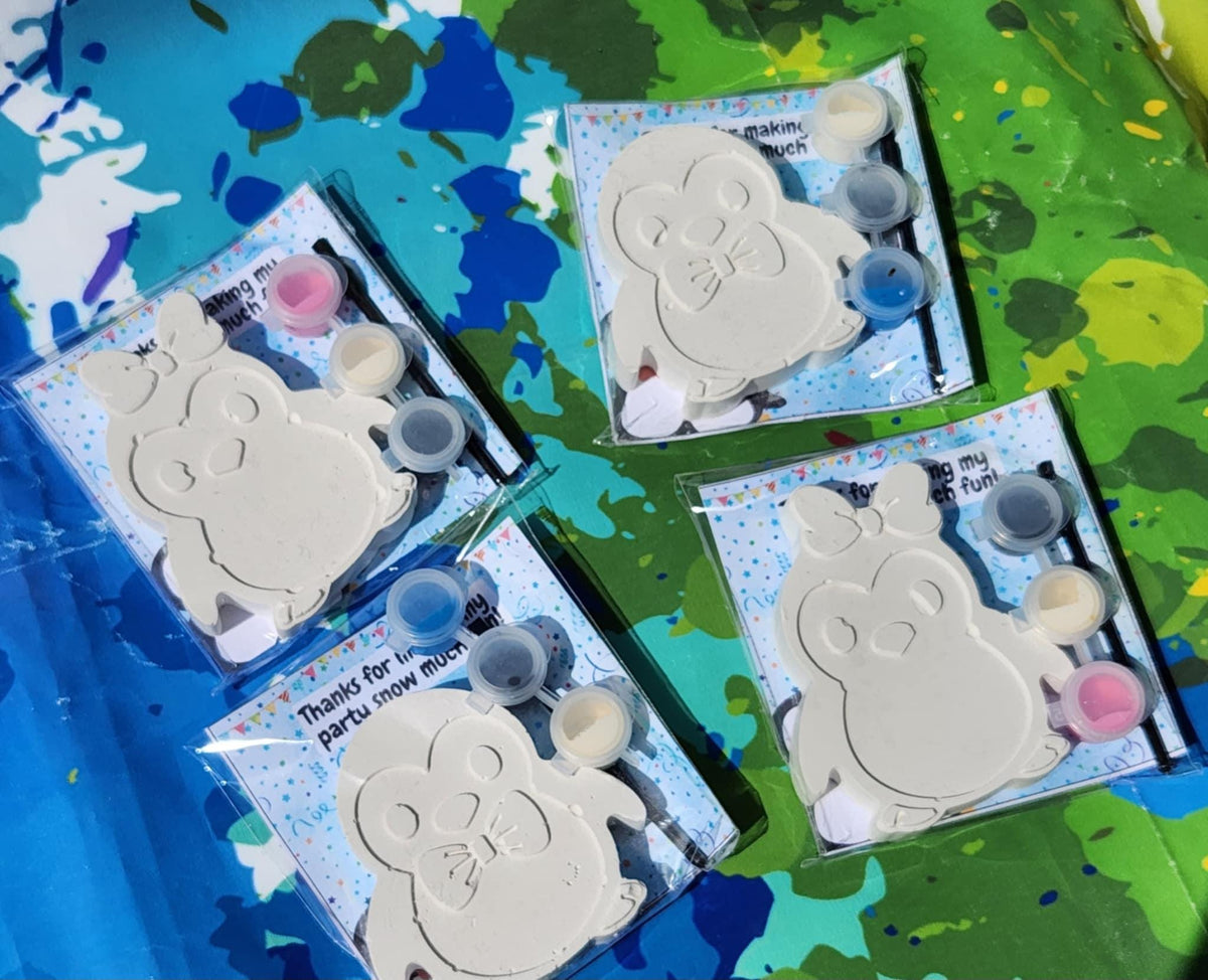 Paint Your Own Penguin Kit – DIY Party Favor for Kids | Winter Birthday Craft | Plaster Painting Activity l Penguin Birthday Party Favor