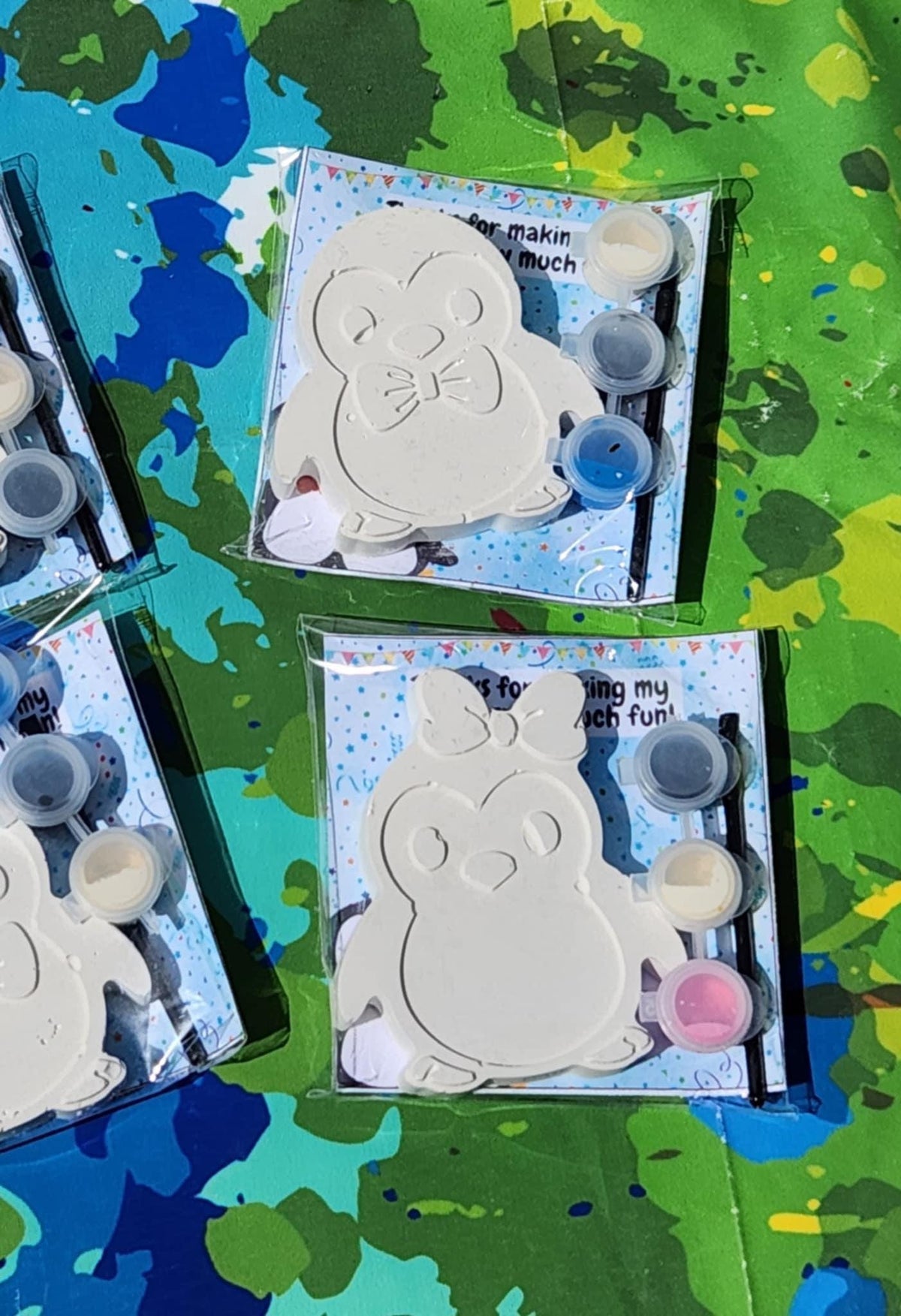 Paint Your Own Penguin Kit – DIY Party Favor for Kids | Winter Birthday Craft | Plaster Painting Activity l Penguin Birthday Party Favor