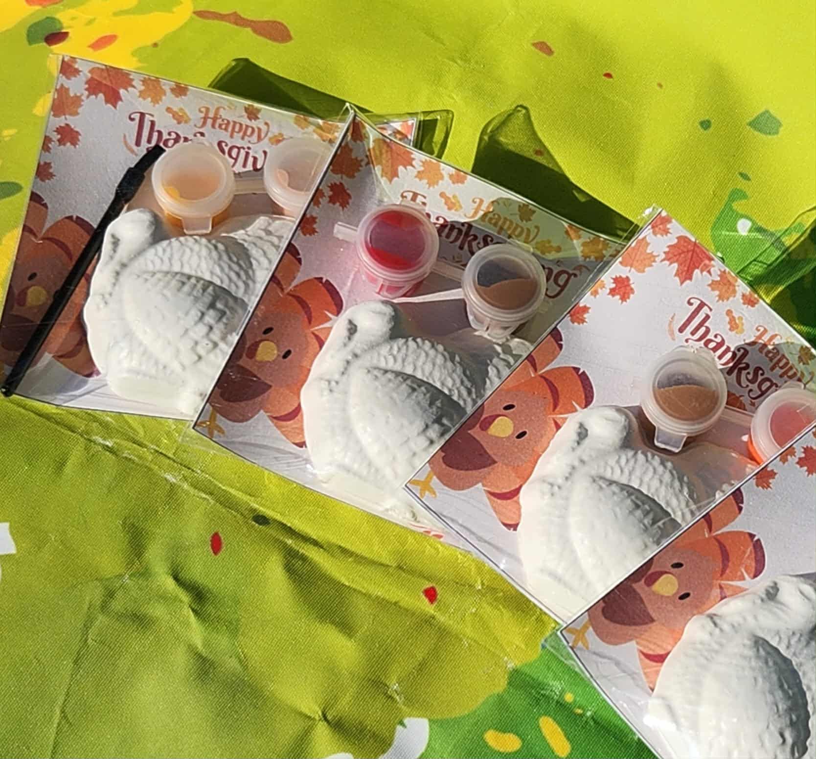 Turkey Thanksgiving Paint Kits for Kids – Thanksgiving Party Favors – Fall Activities – Classroom Crafts – Kids Art Kit