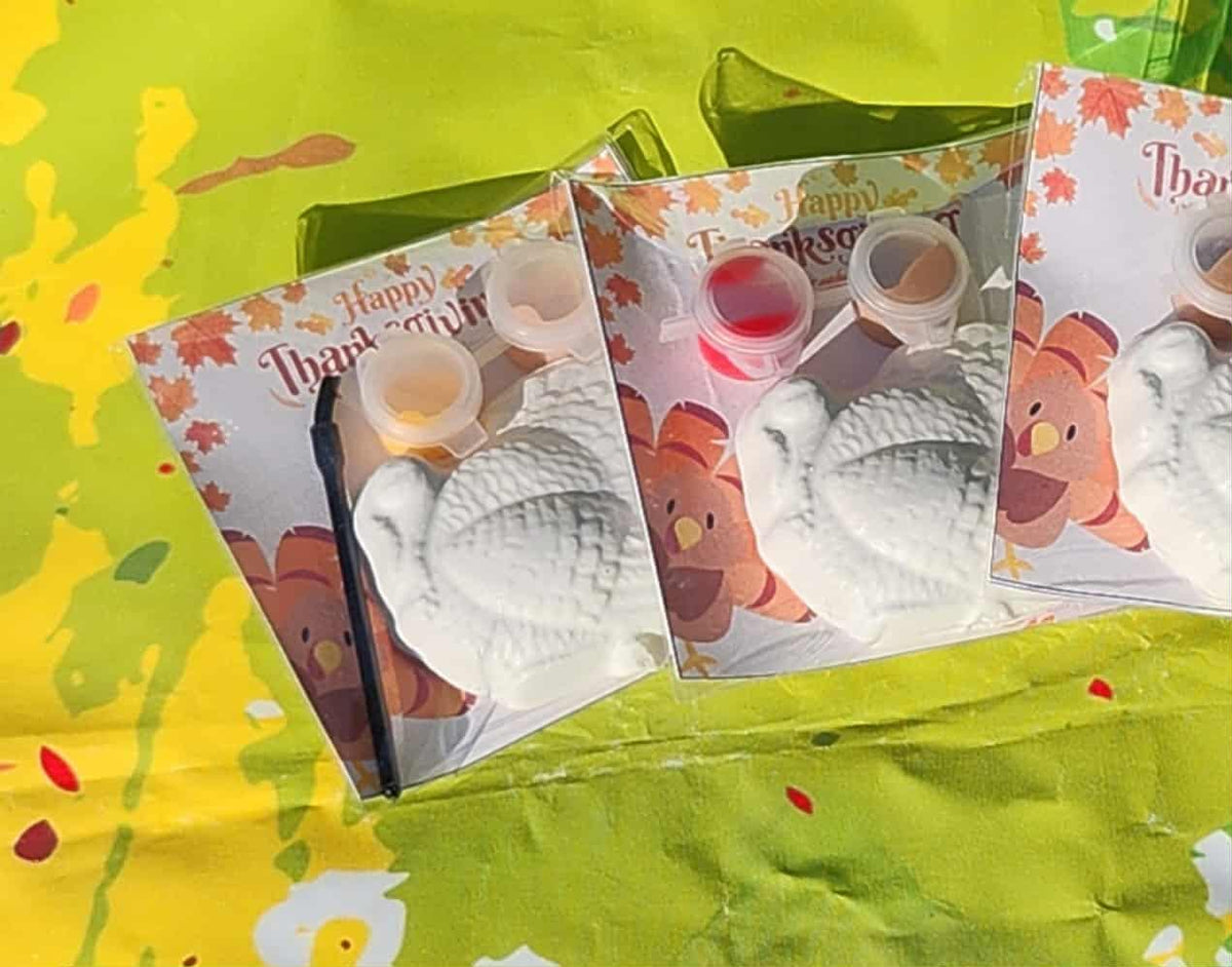 Turkey Thanksgiving Paint Kits for Kids – Thanksgiving Party Favors – Fall Activities – Classroom Crafts – Kids Art Kit