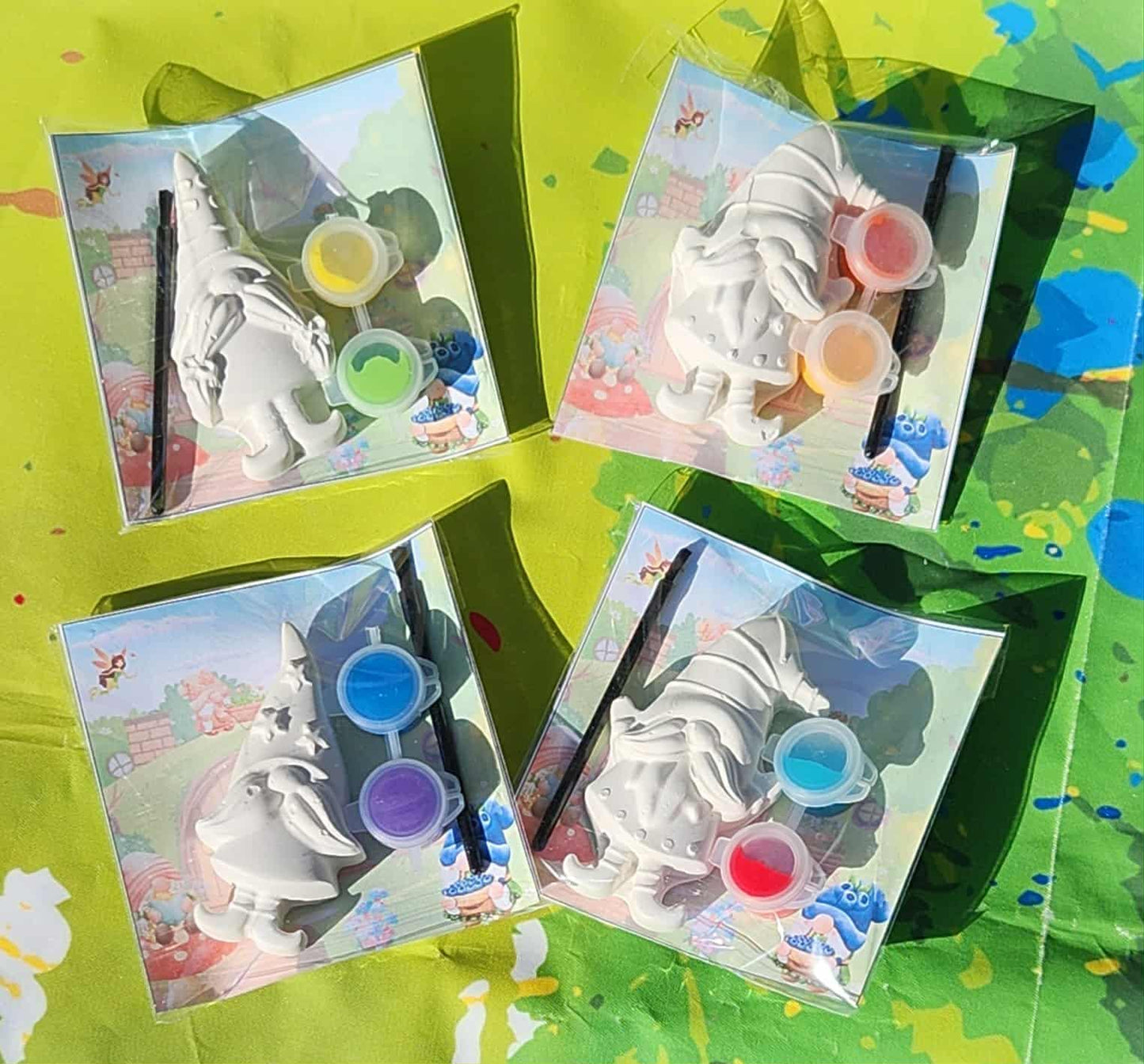 Gnome Plaster Painting Kit: DIY Craft, Party Favor, Non-Toxic Paints