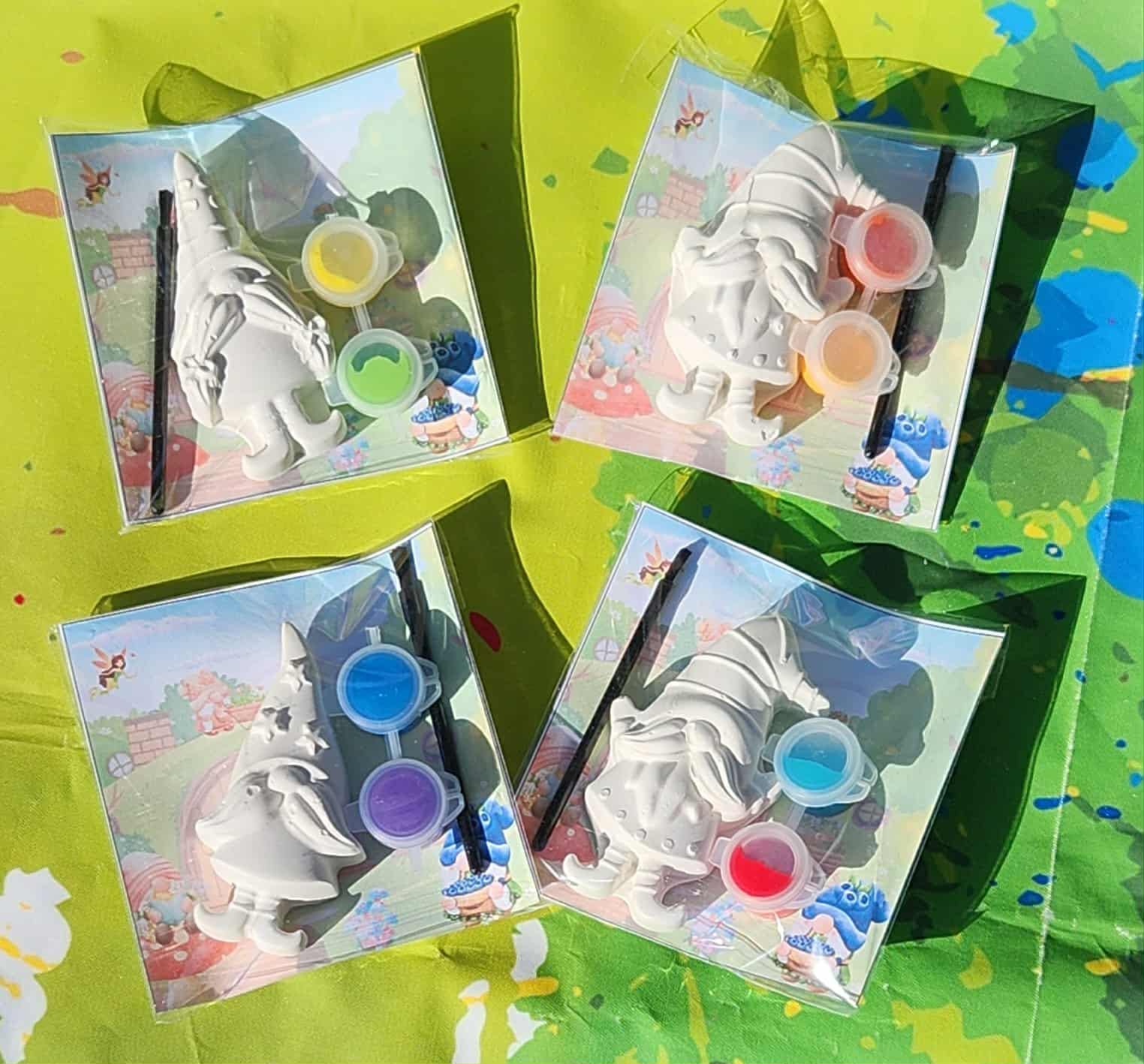 Gnome Plaster Painting Kit: DIY Craft, Party Favor, Non-Toxic Paints